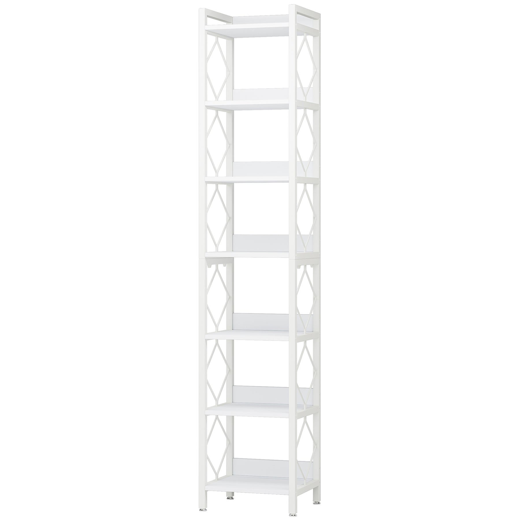 7-Tier Corner Shelf, 78.7" Narrow Bookshelf Corner Bookcase Tribesigns