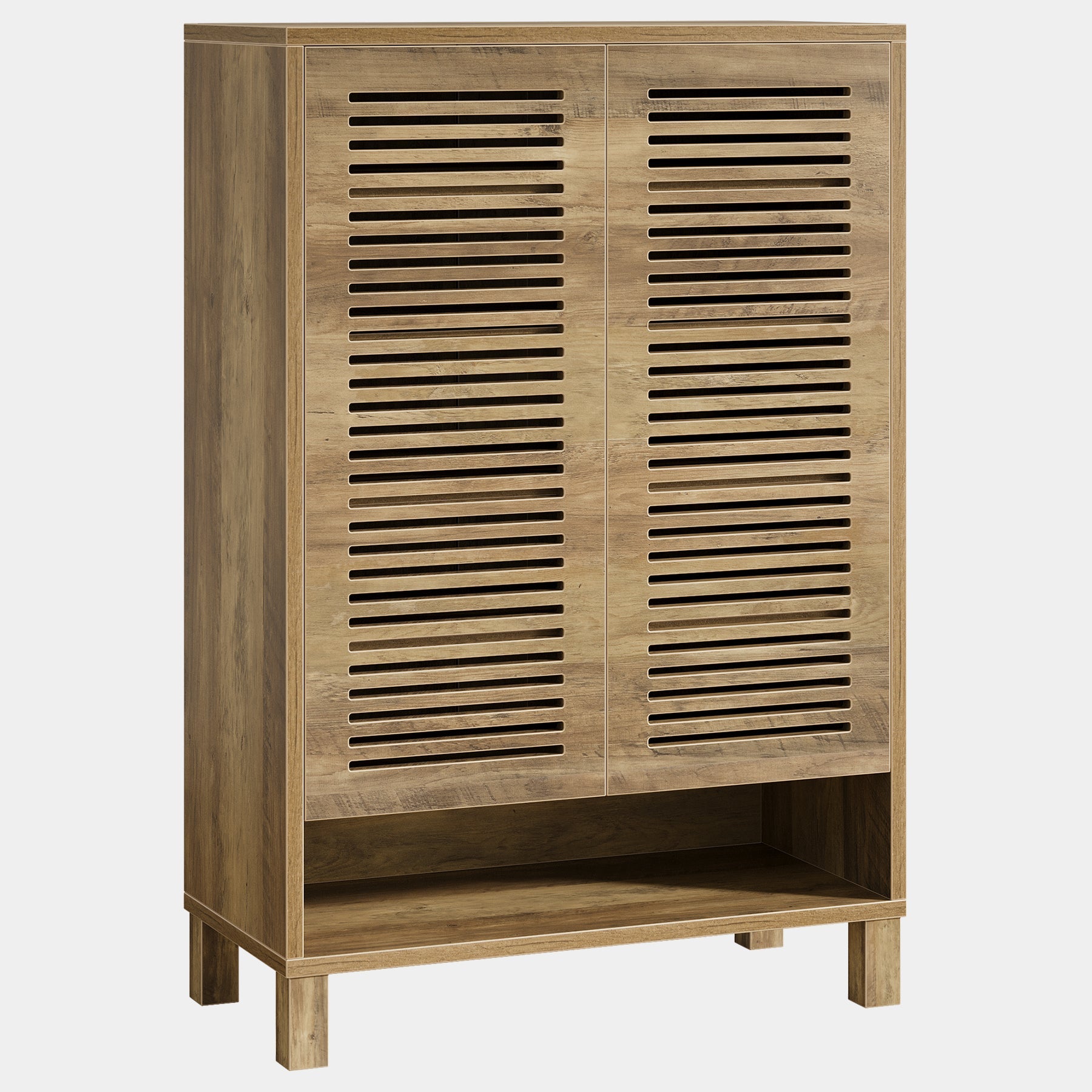 7 Tier Shoe Cabinet, 24 Pairs Shoe Rack with Ventilated Louvered Doors Tribesigns