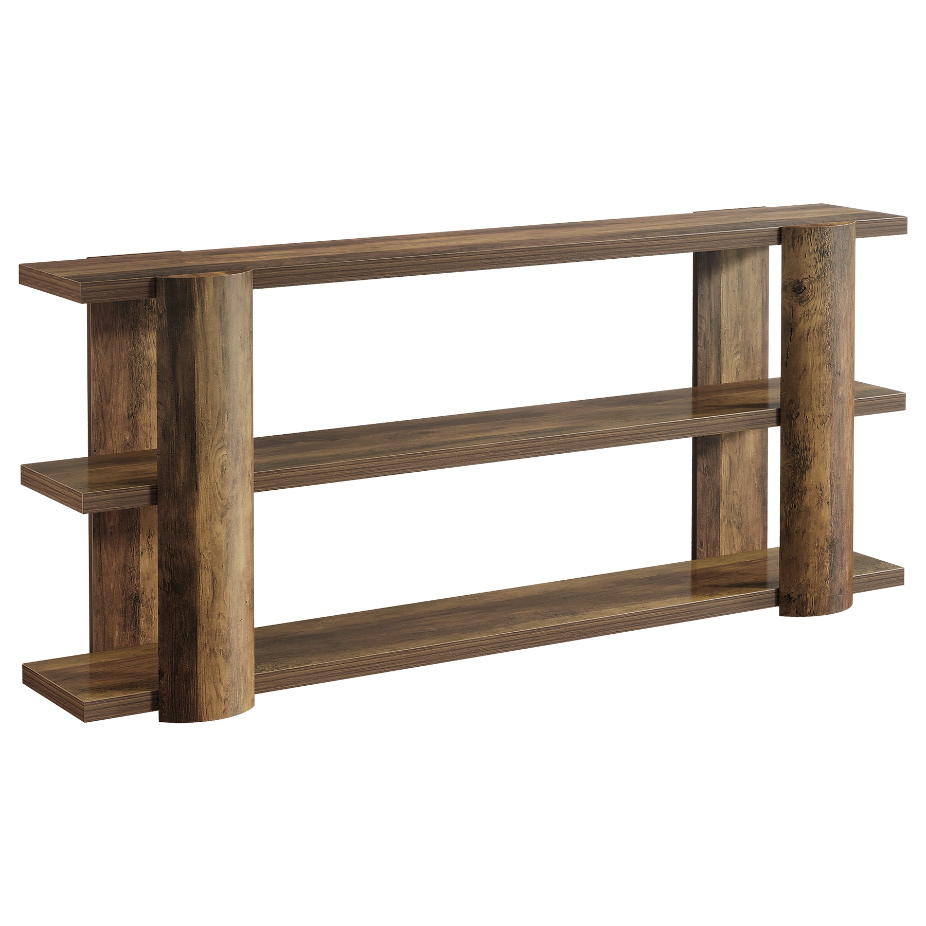 70.8" Console Table, Wooden 3-Tier Sofa Table Entryway Accent Table