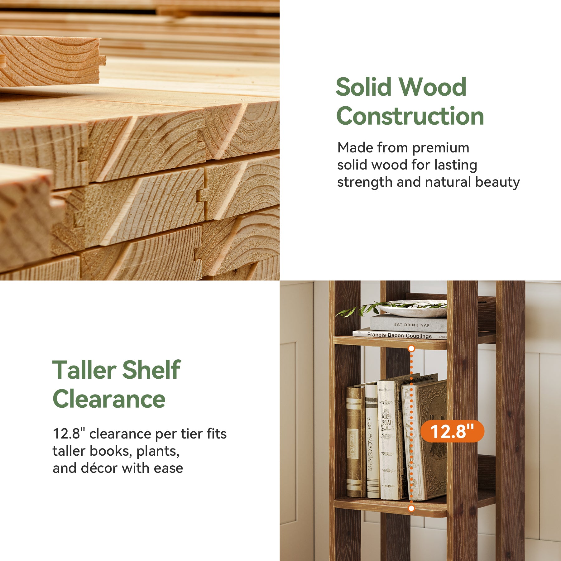 70.8" Tall Shoe Rack, 6-Tier Solid Wood Freestanding Shoe Organizer