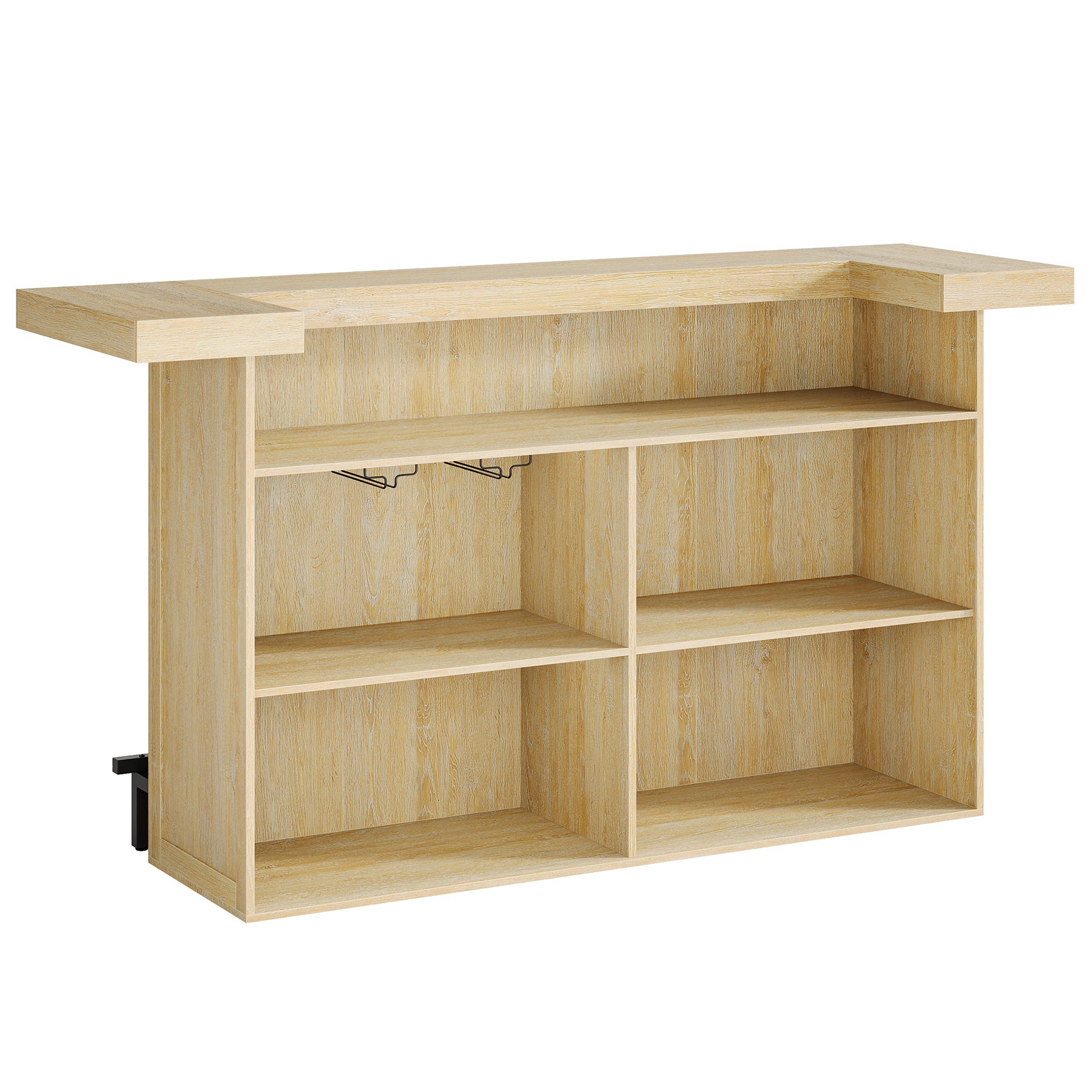 70.9" Bar Table, Modern Liquor Cabinet with 4-Tier Storage Shelves Tribesigns