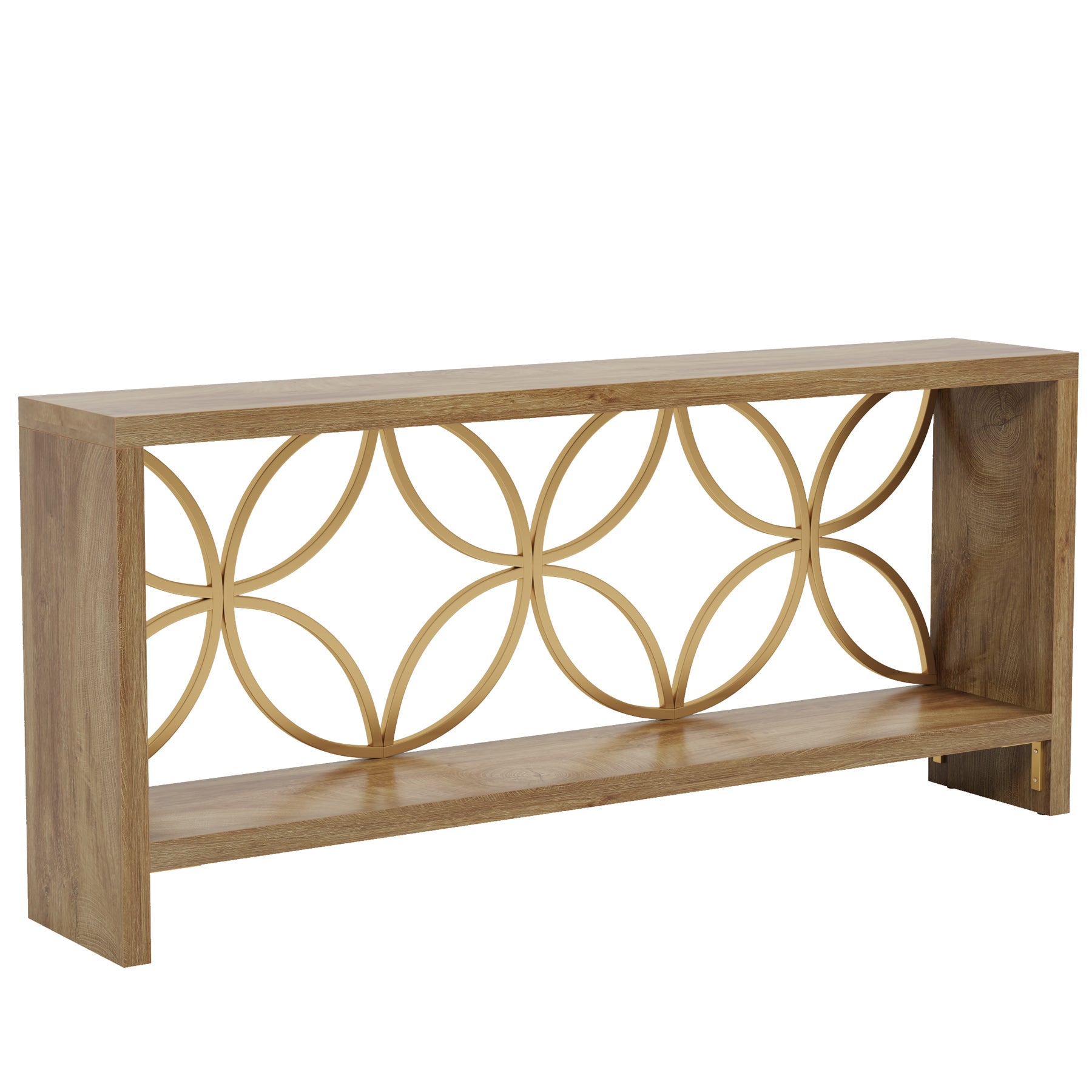 70.9" Console Table, Farmhouse Sofa Table Entryway Table with Storage