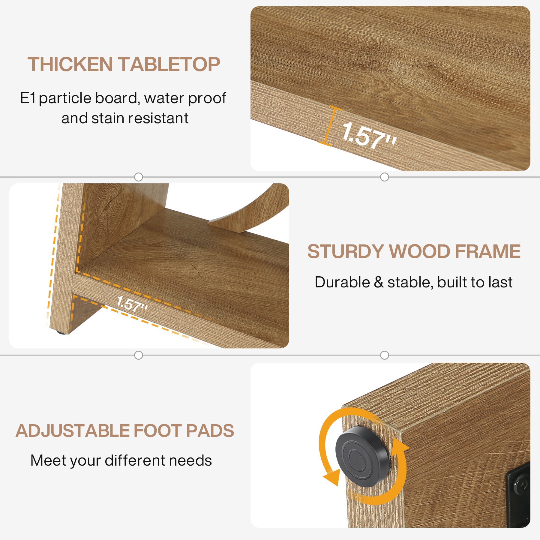 70.9" Console Table, Farmhouse Sofa Table Hallway Accent Table with 2 Tier Shelf