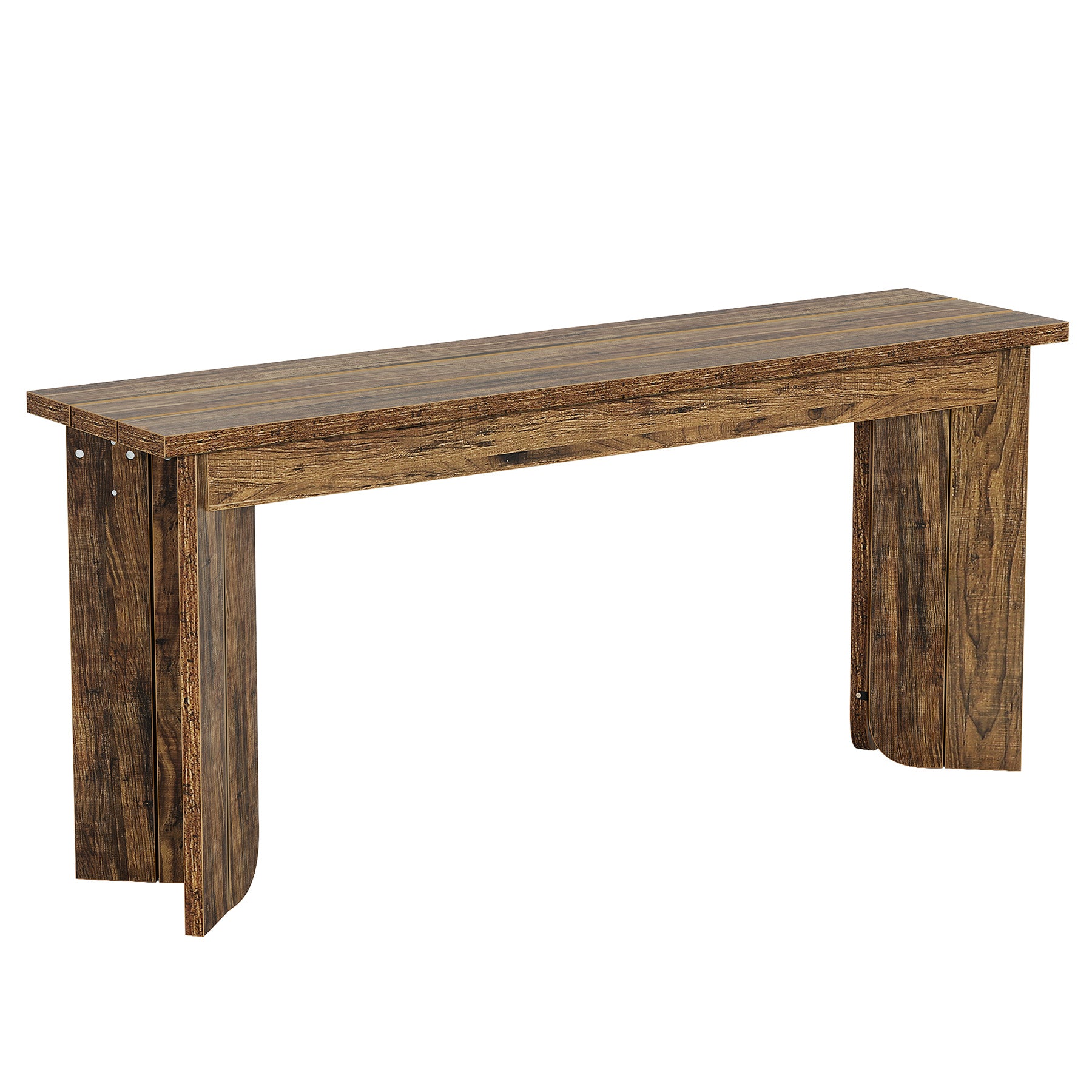 70.9" Console Table, Wood Sofa Table Hallway Table with Double Pedestal