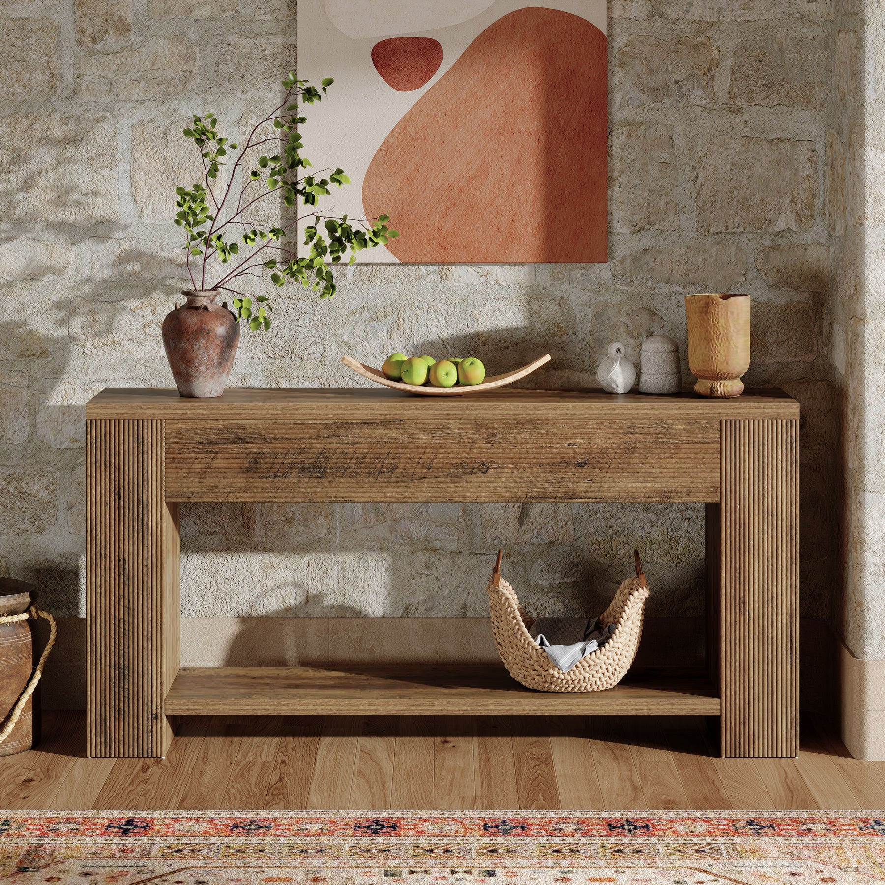 70.9" Console Tables, Farmhouse Sofa Table Hallway Table with Sturdy Legs