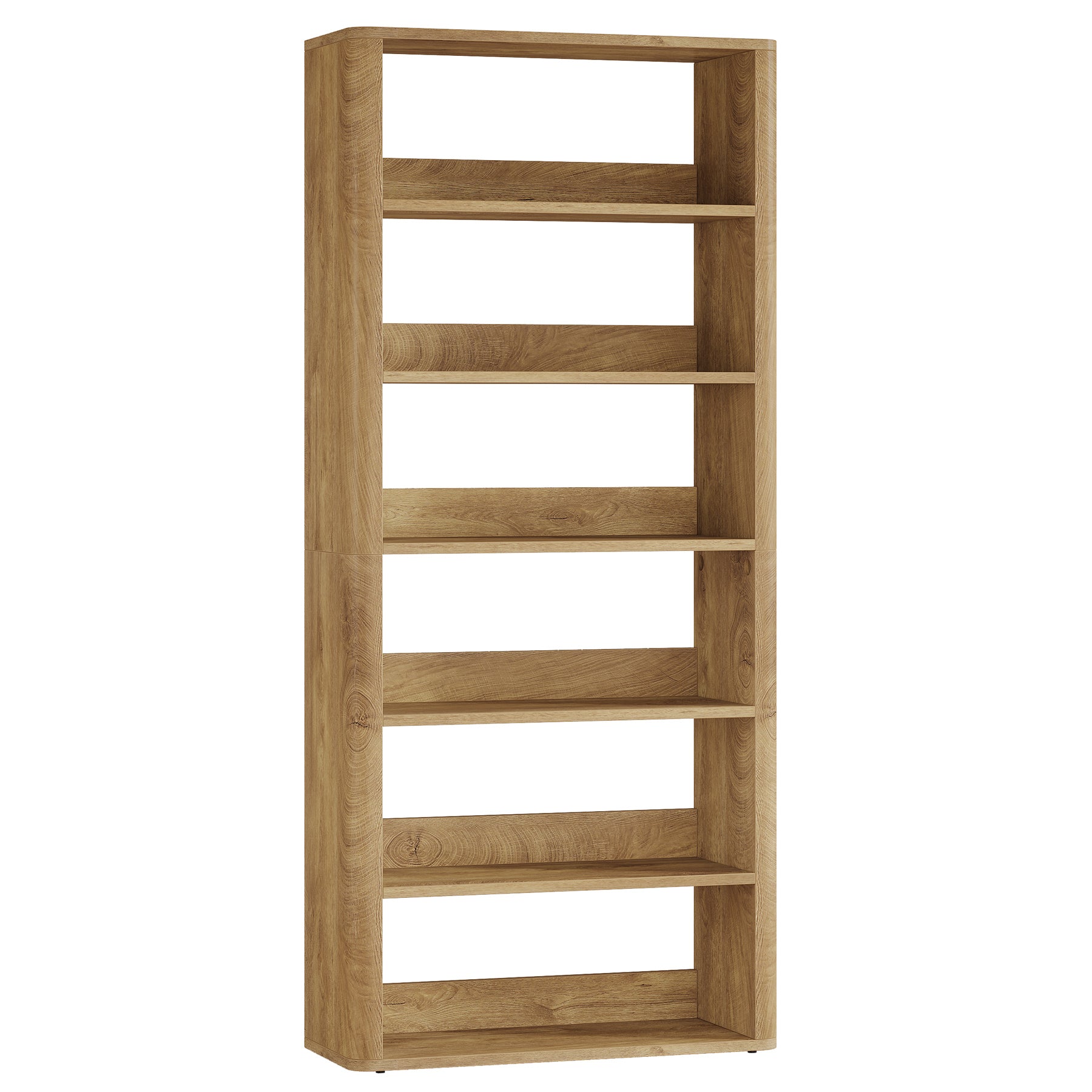 70.9" Tall Bookcase, 6-Tier Floor Standing Bookshelves with Storage Shelves