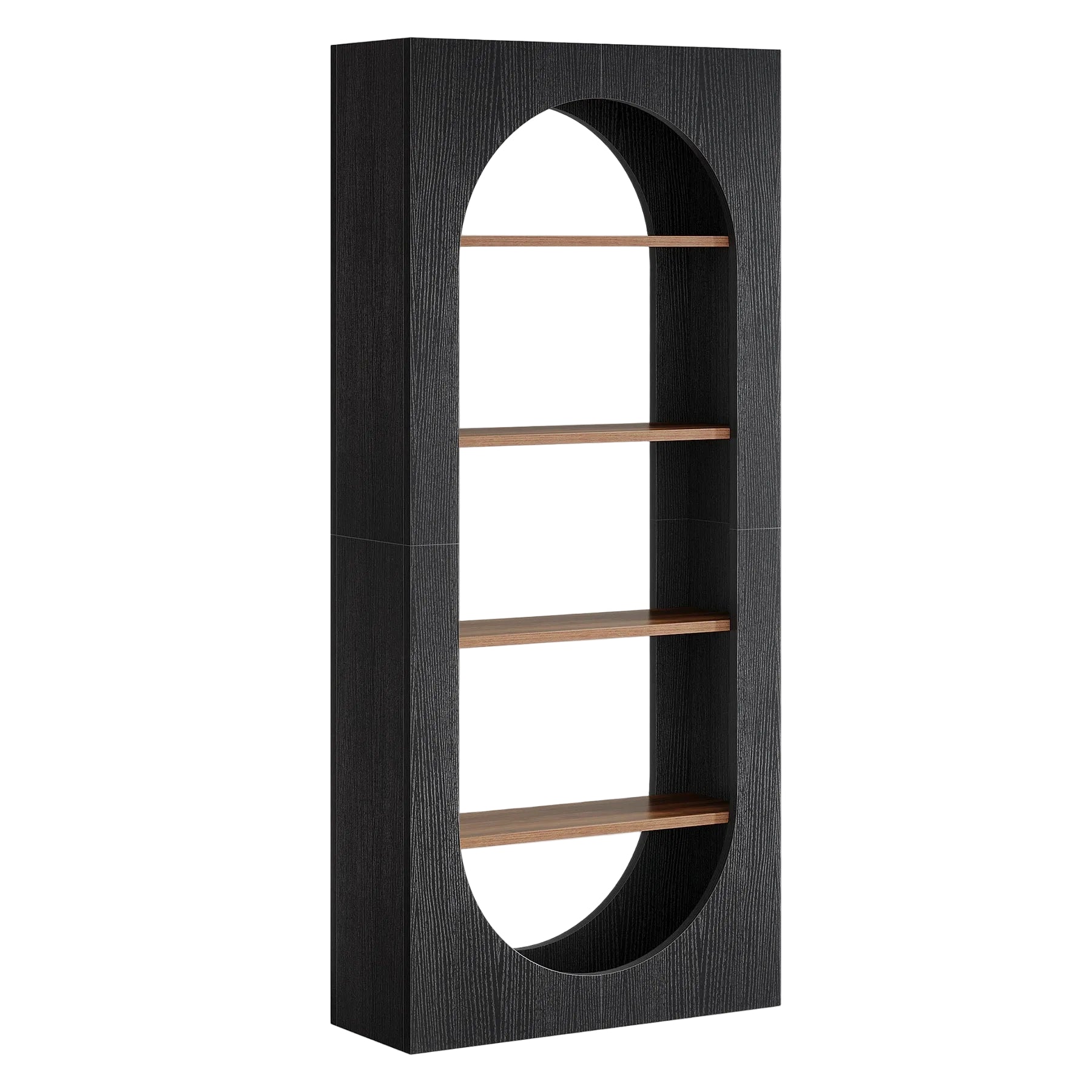 70.8" Bookcase, 5 - Tier Arched Bookshelf Etagere Storage Organizer Tribesigns