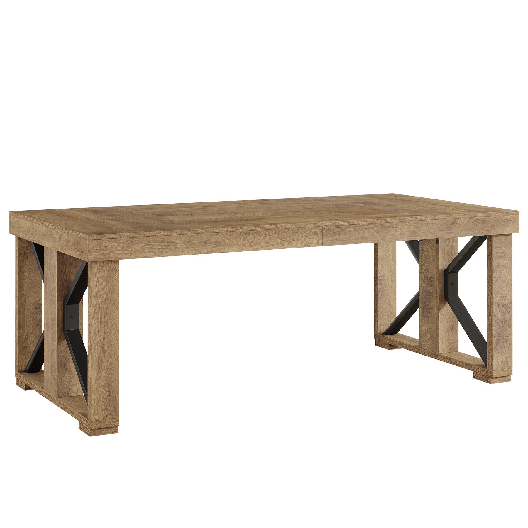 70.8" Executive Computer Desk, Home Office Desk with Strong Double Pedestal Tribesigns