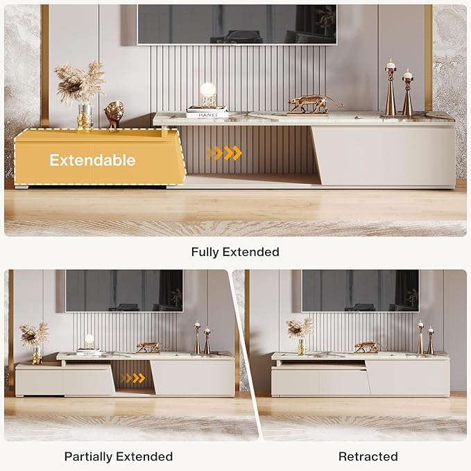 70.8" TV Stand, Modern Entertainment Center with 3 Drawers Storage Tribesigns