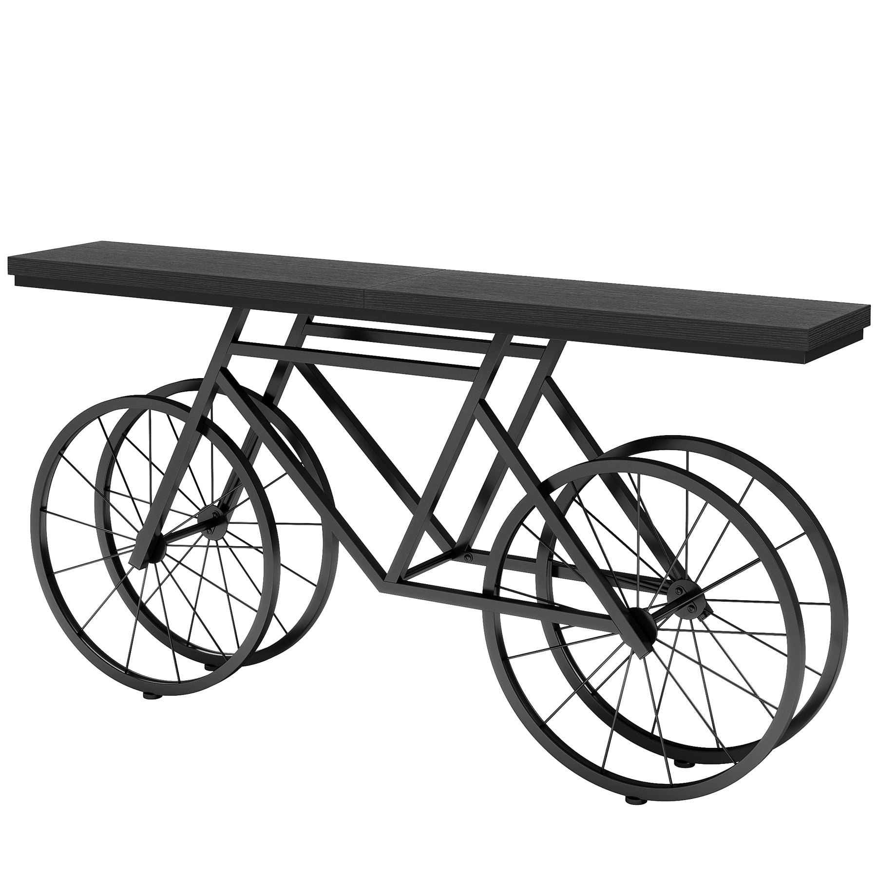 70.9" Console Table, Extra Long Sofa Table with Bicycle Base Tribesigns