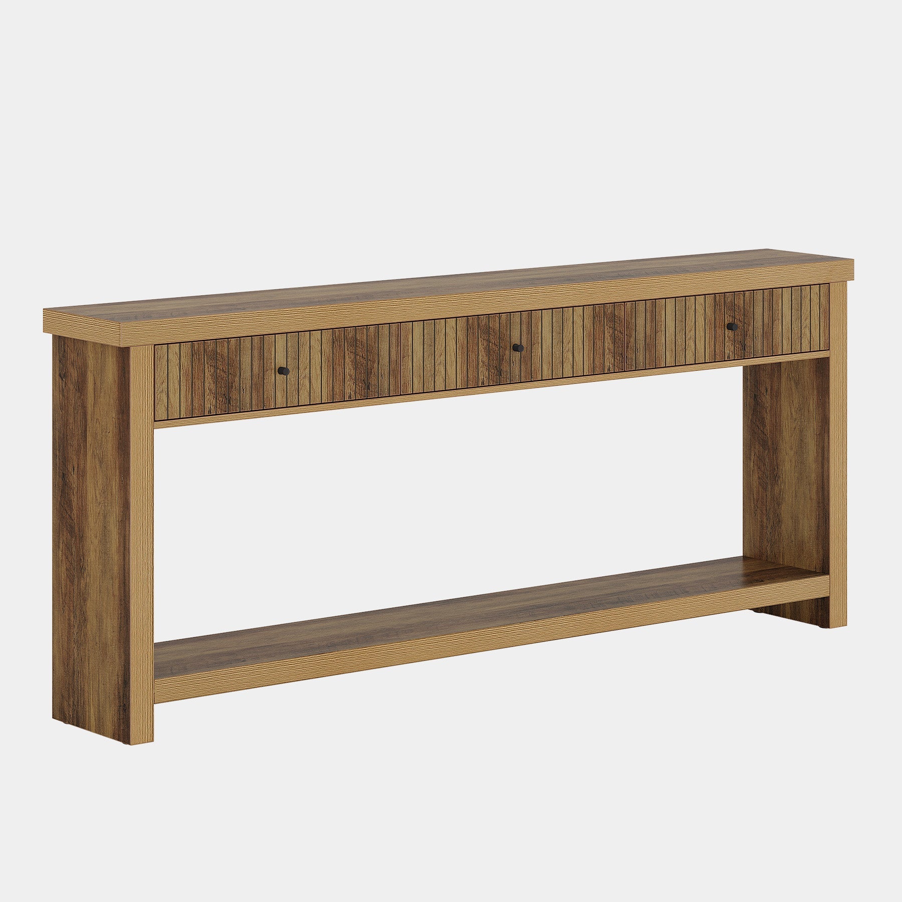 70.9" Console Table, Long Wood Sofa Table with 3 Drawers Tribesigns