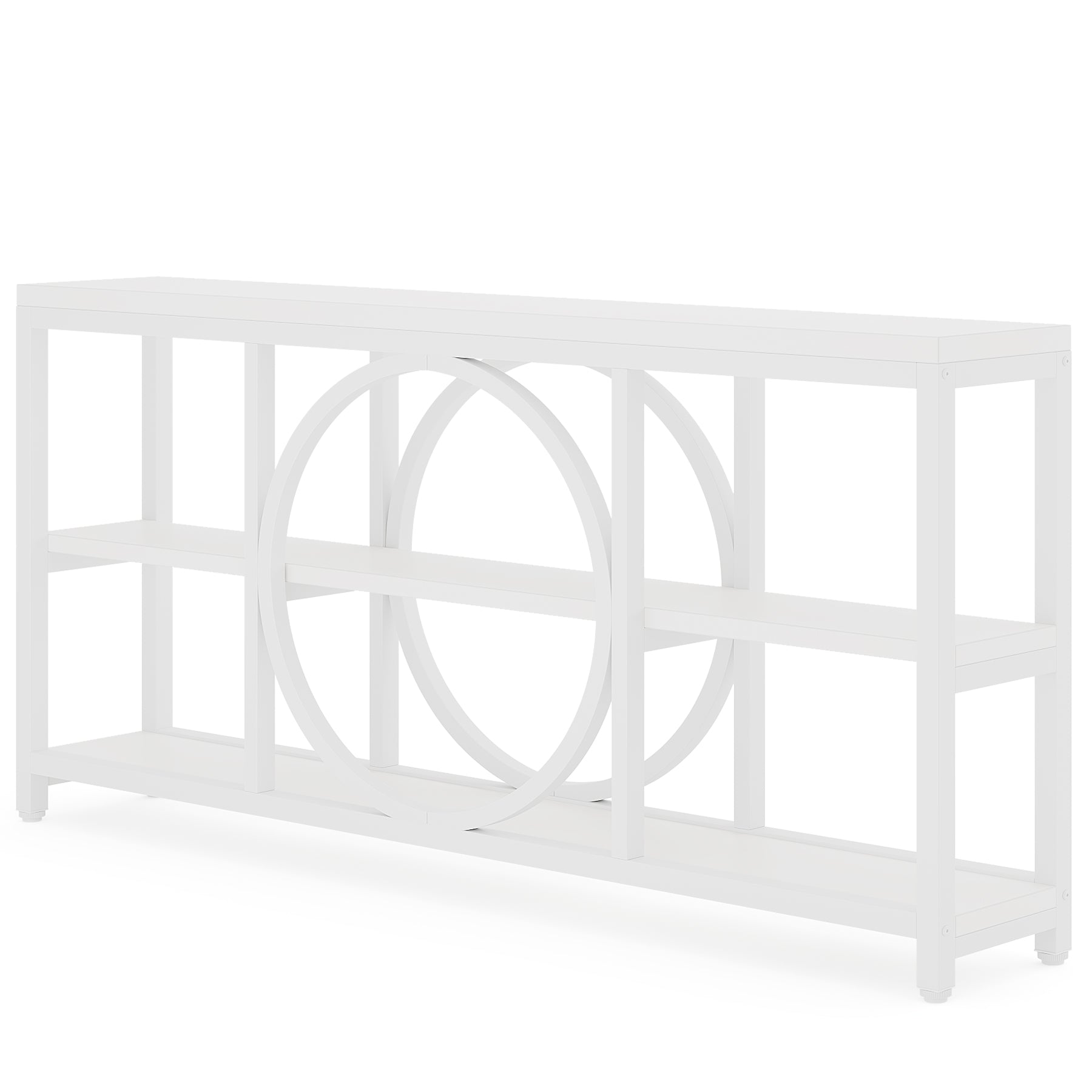 70.9" Console Table, Narrow Sofa Table with 3 Tier Storage Shelves Tribesigns