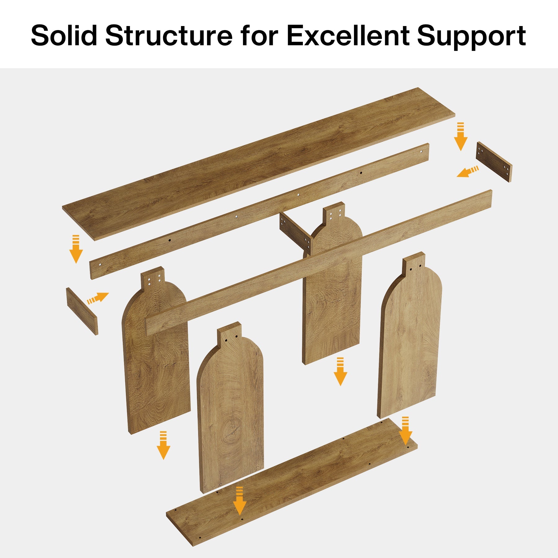 70.9" Console Table, Rustic Sofa Table Hallway Table Tribesigns