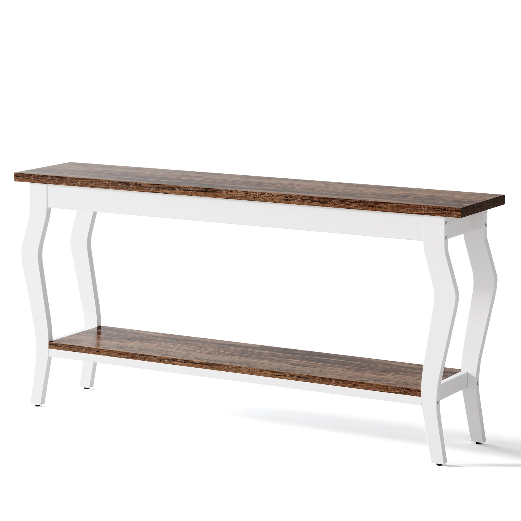 70.9" Console Table, Vintage Sofa Table with 2 - Tier Storage Tribesigns