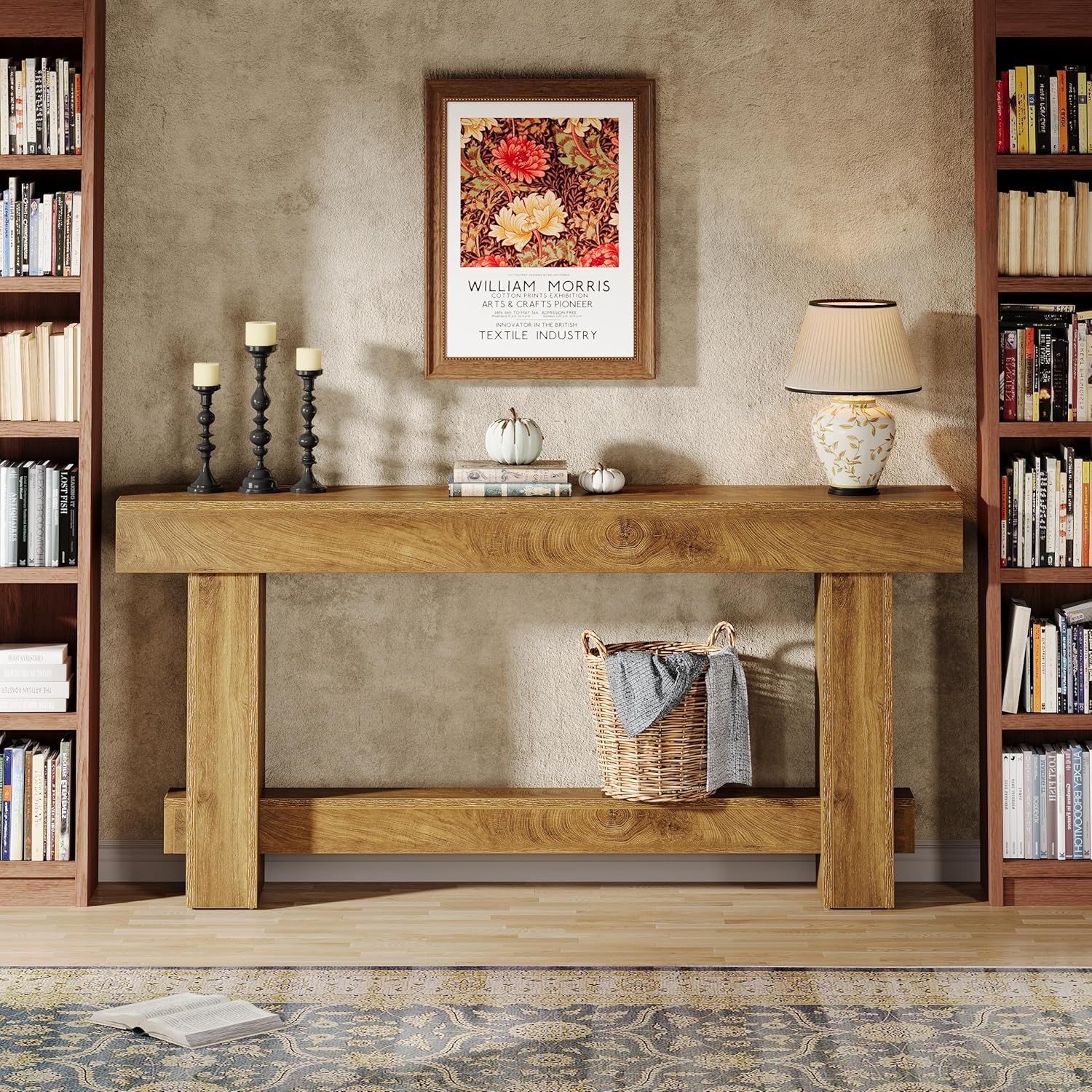 70.9" Console Table, Wooden Farmhouse Sofa Table Hallway Table Tribesigns