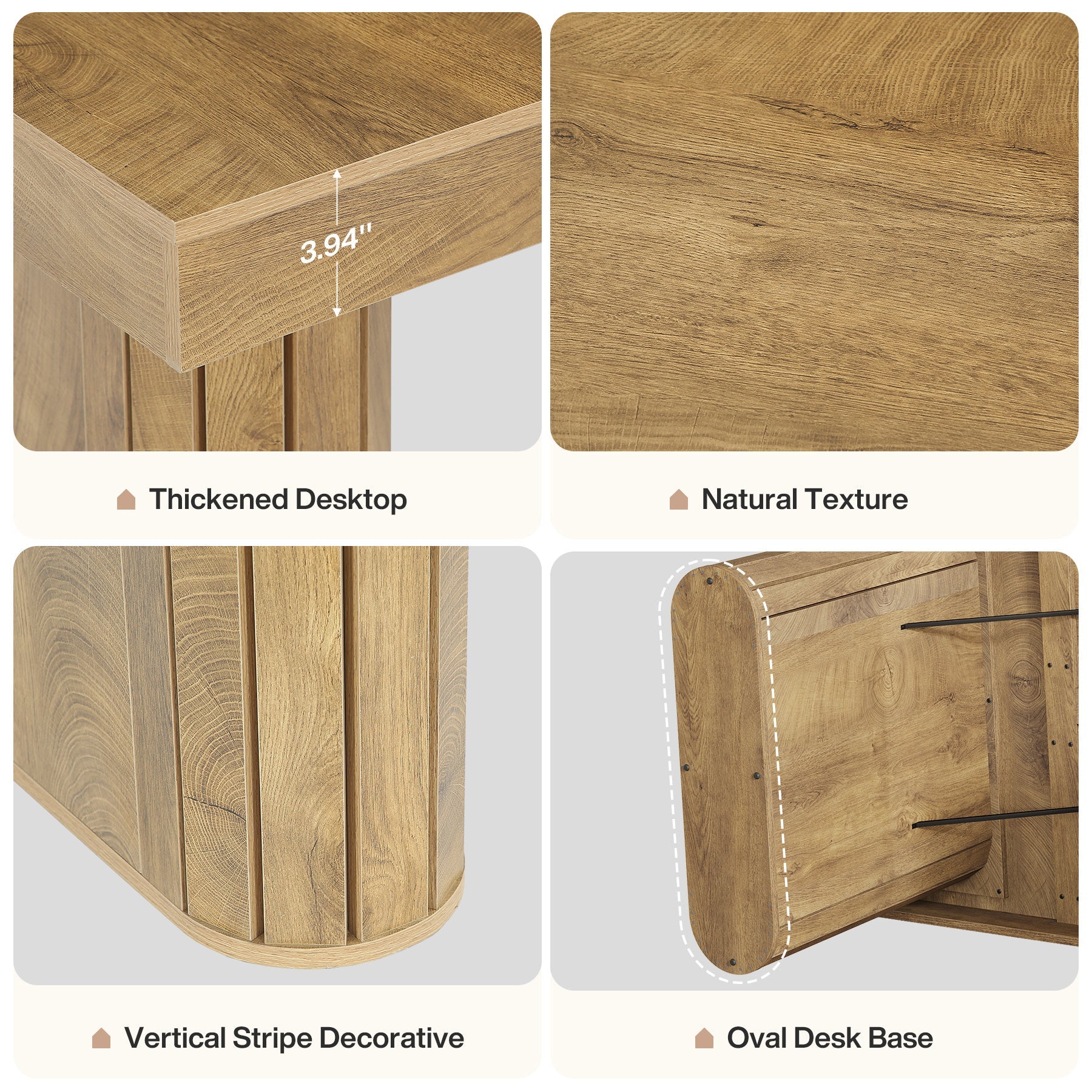 70.9" Dining Table, Farmhouse Kitchen Table with Thick Tabletop for 6 - 8 Tribesigns