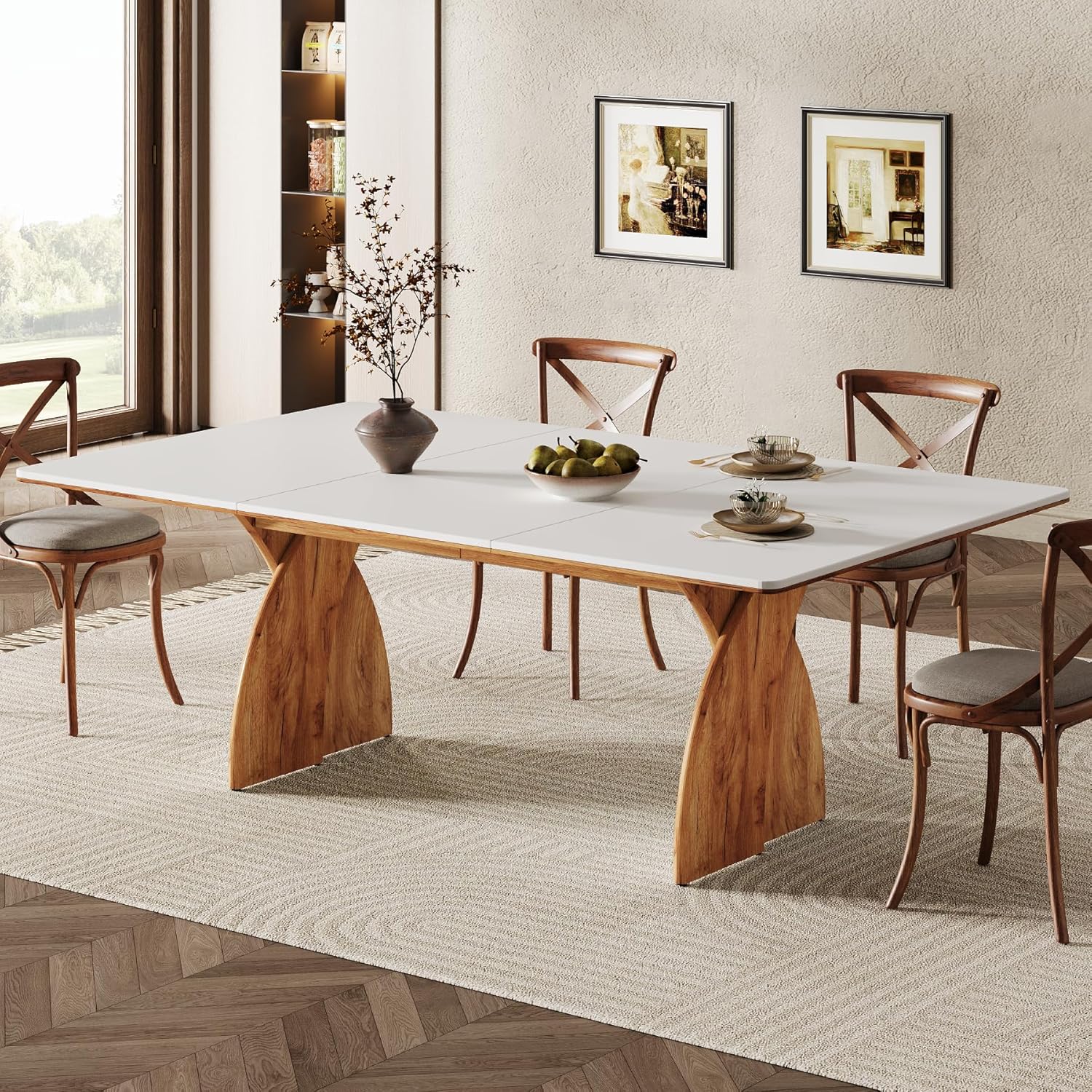 71" Kitchen Table, Modern Dining Table with Heavy Duty Legs for 6 - 8 Tribesigns
