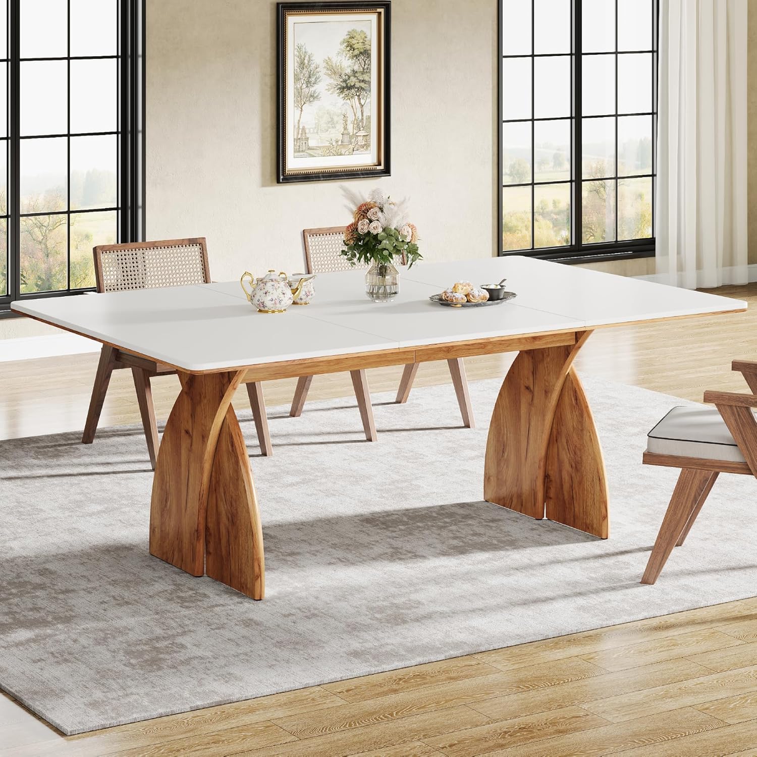 71" Kitchen Table, Modern Dining Table with Heavy Duty Legs for 6 - 8 Tribesigns