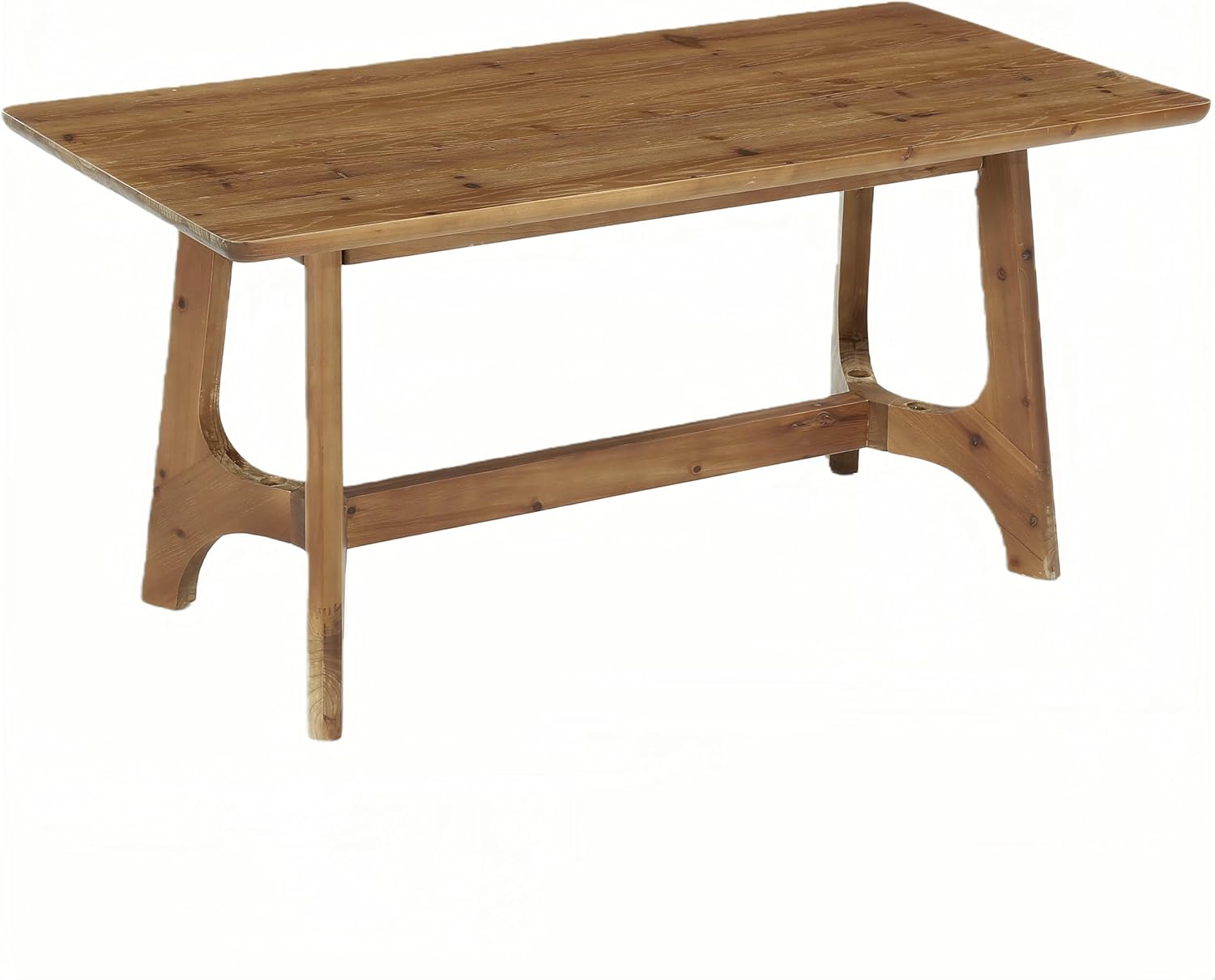 62.99" Solid Wood Conference Table, Rectangular Seminar Desk Meeting Room Table for 4-6 People