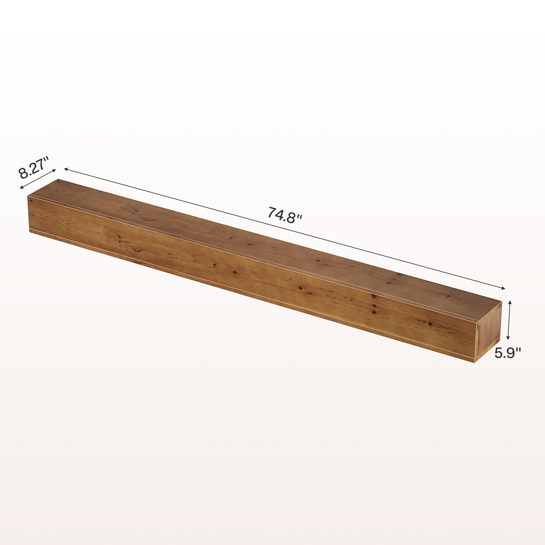74.8" Fireplace Mantel Shelf, Wall Mounted Floating Shelves Display Shelves