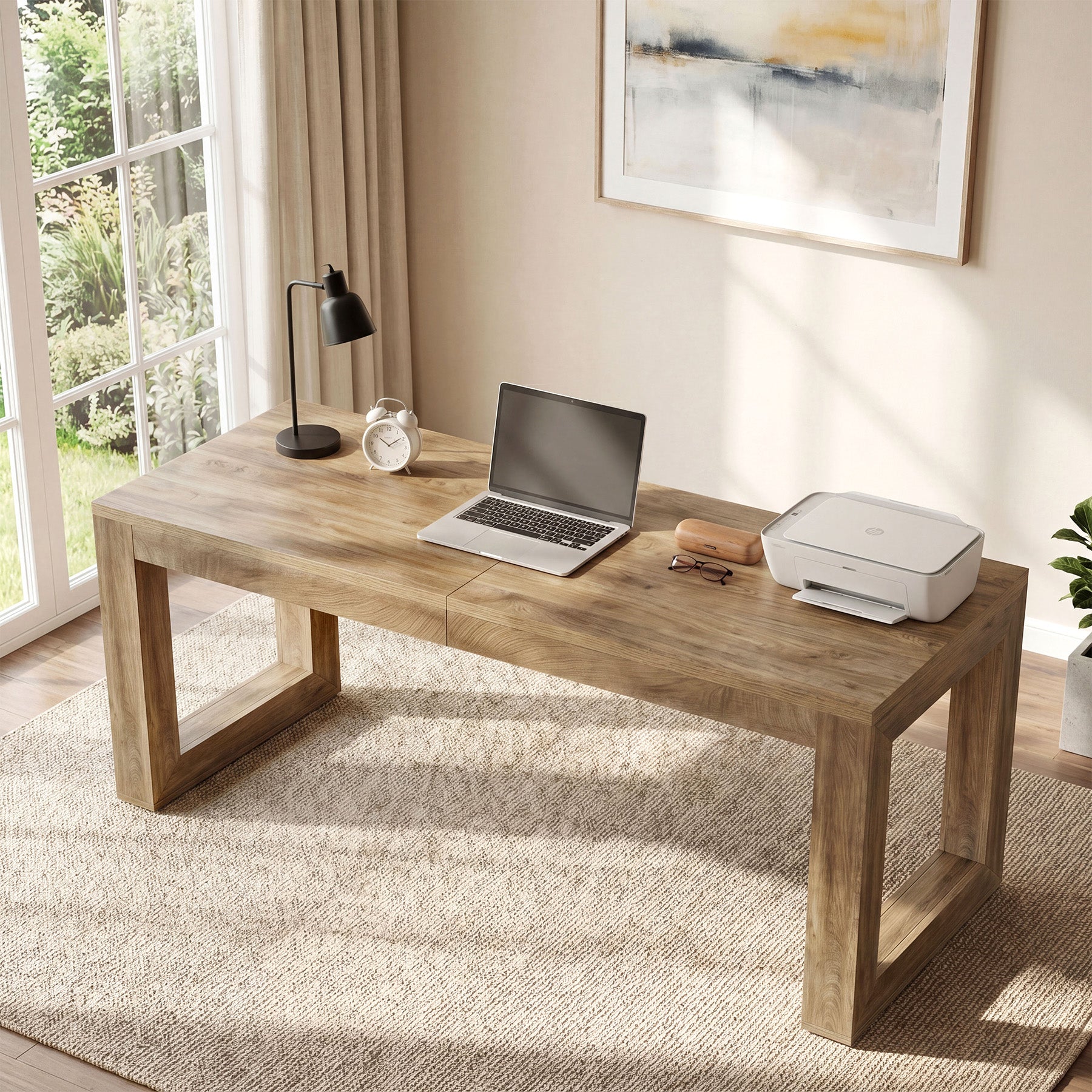 78.7" Executive Double Desks, Large Home Office Computer Writing Table