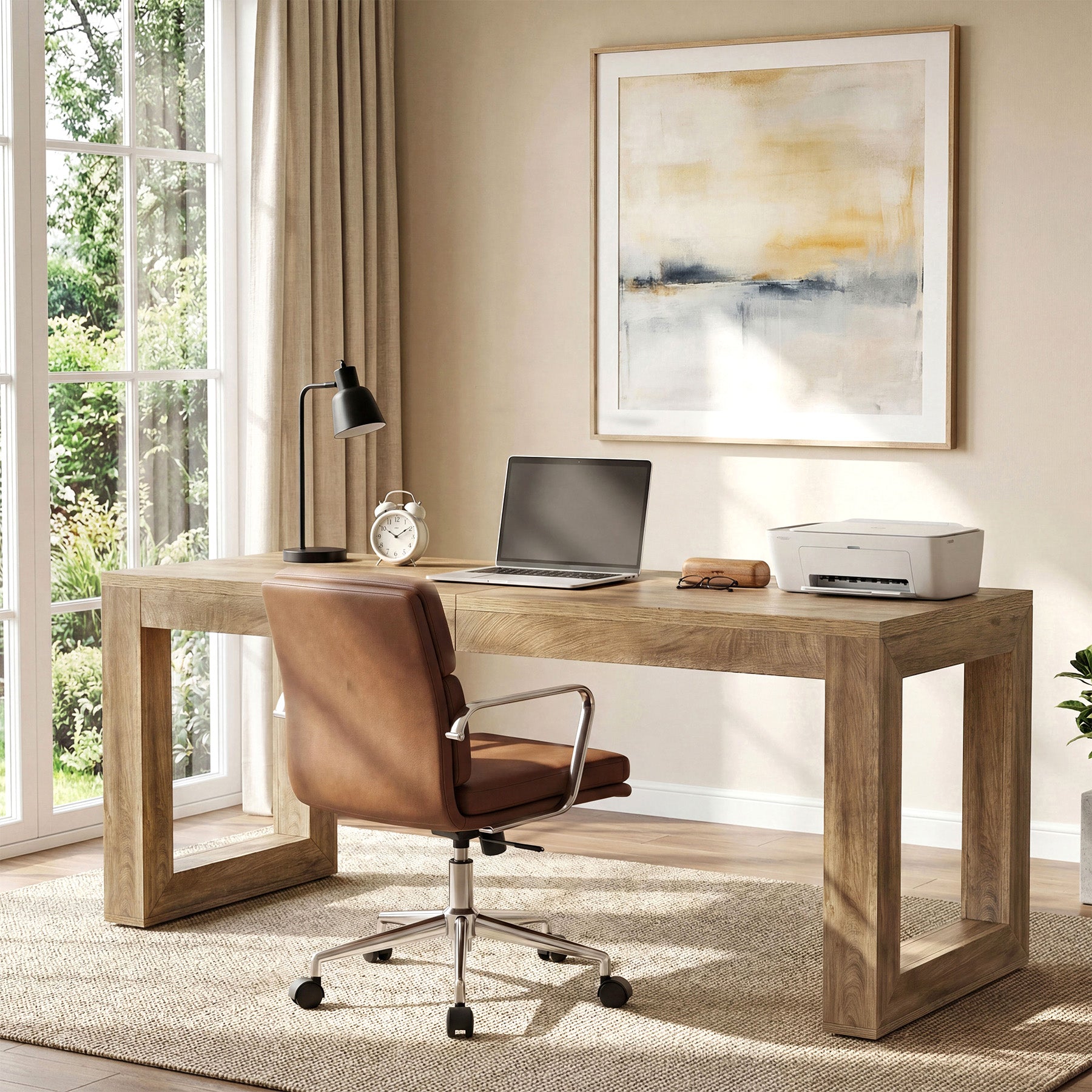 78.7" Executive Double Desks, Large Home Office Computer Writing Table