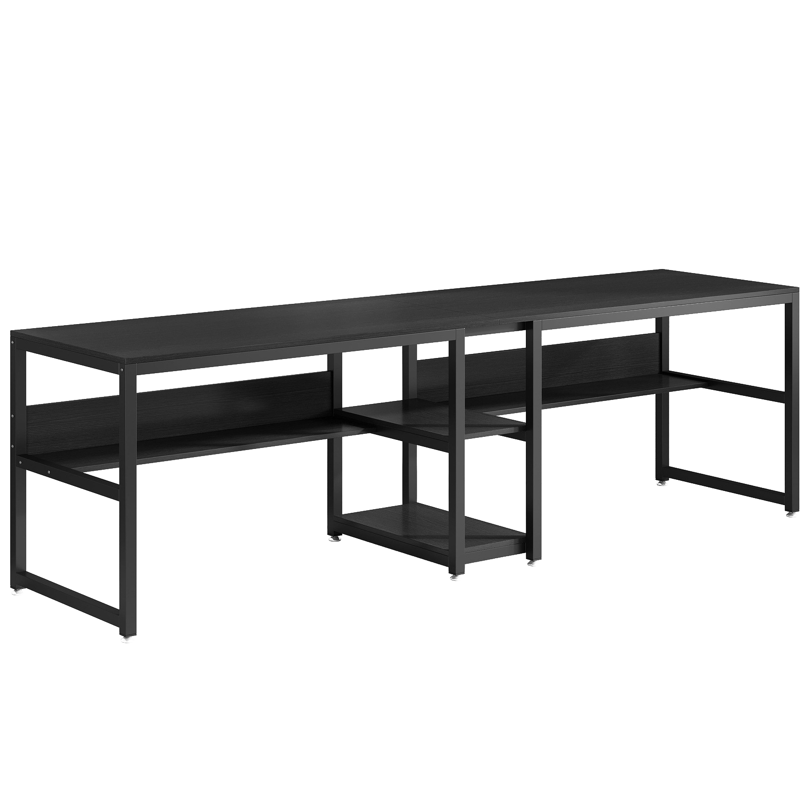 78.7" Two Person Desk, Computer Desk Double Workstation with Shelves Tribesigns