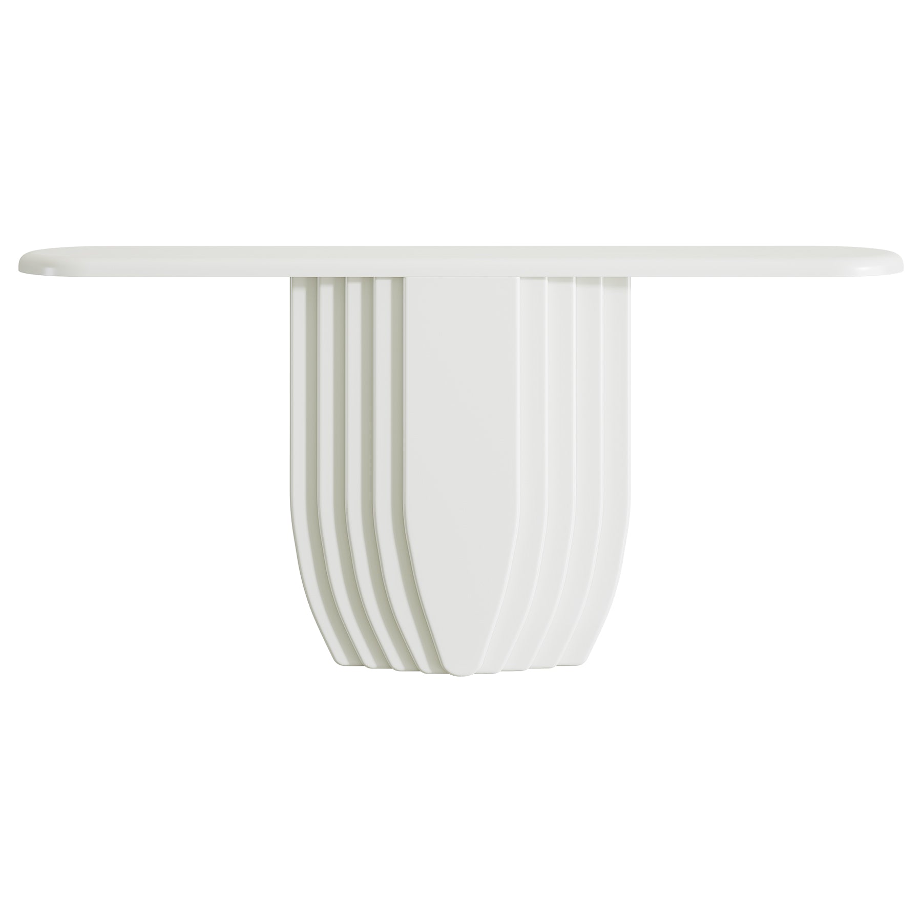 Modern Console Table, 63" Entryway Sofa Table with Geometric Base