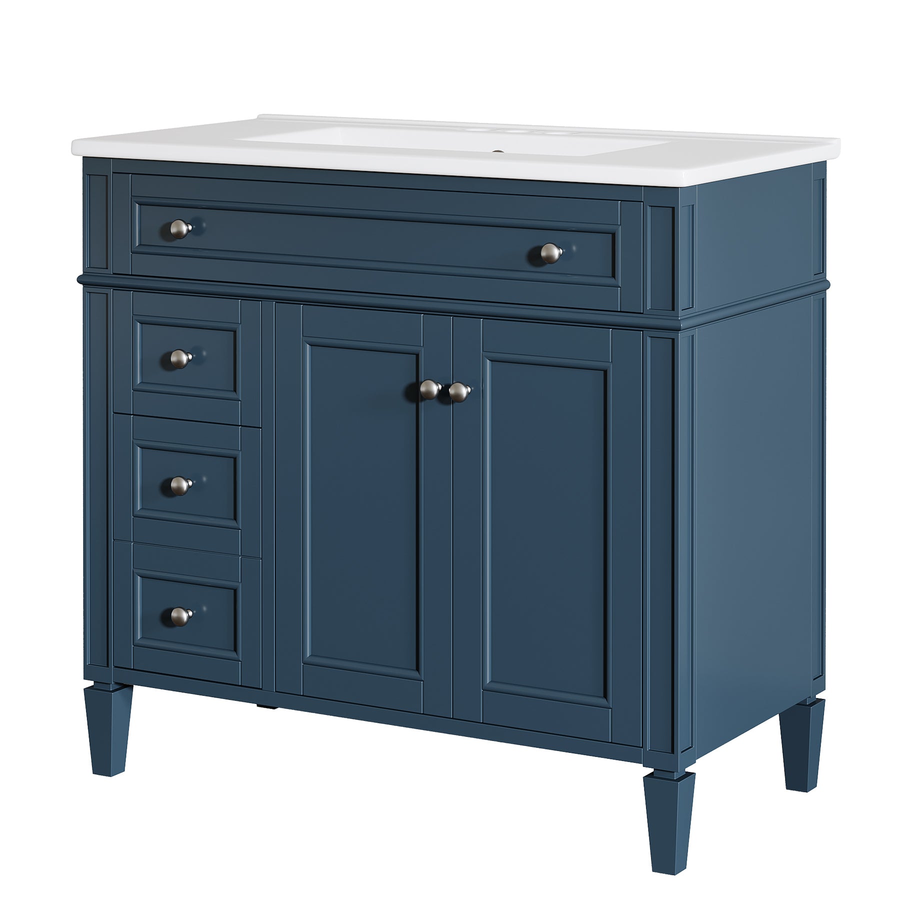 Modern Bathroom Vanity, 36" Bathroom Sink Vanity Cabinet with 3 Drawers