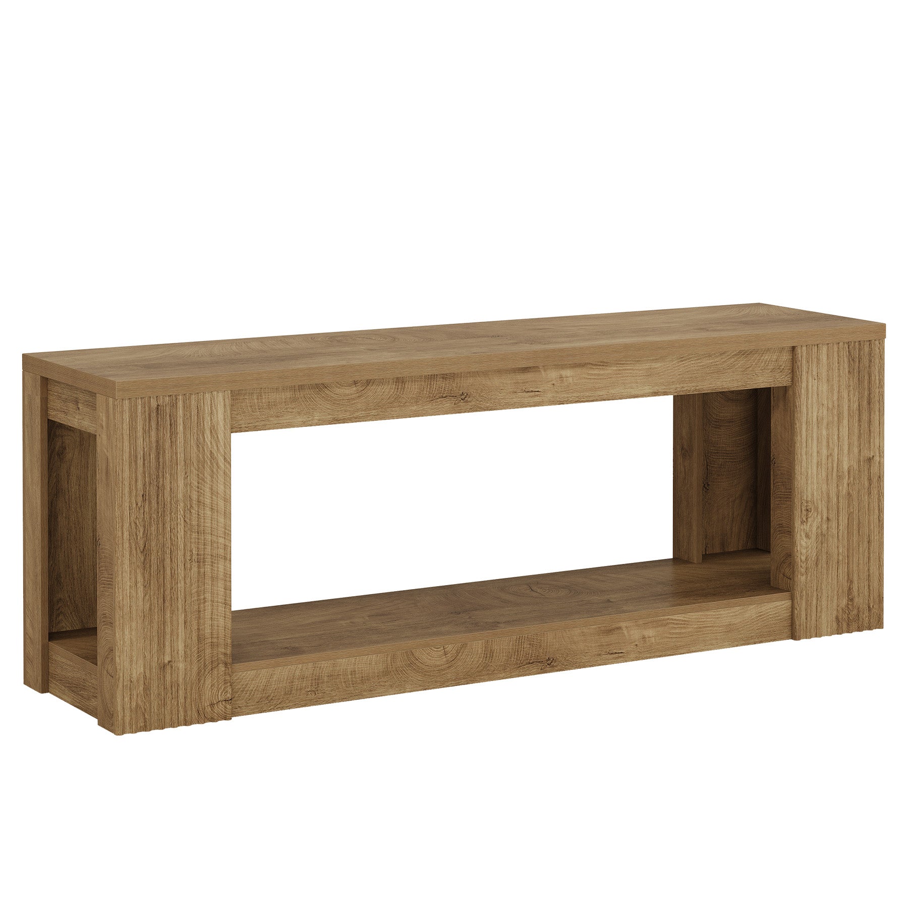 63" Entryway Bench, 2-Tier Shoe Bench End of Bed Seat for Hallway, Bedroom