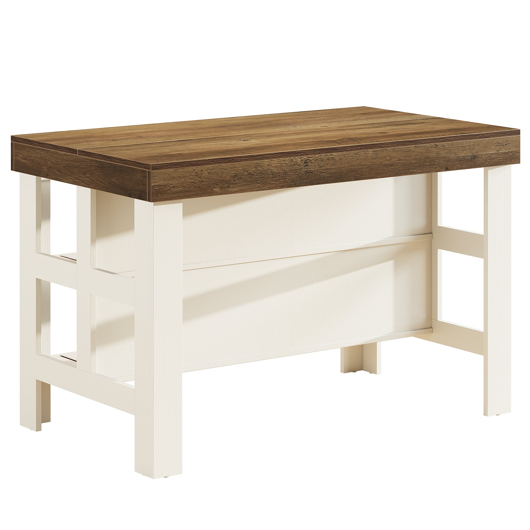 Home Bar Table Unit, 55" Counter Height Bar Cabinet with Storage Shelves