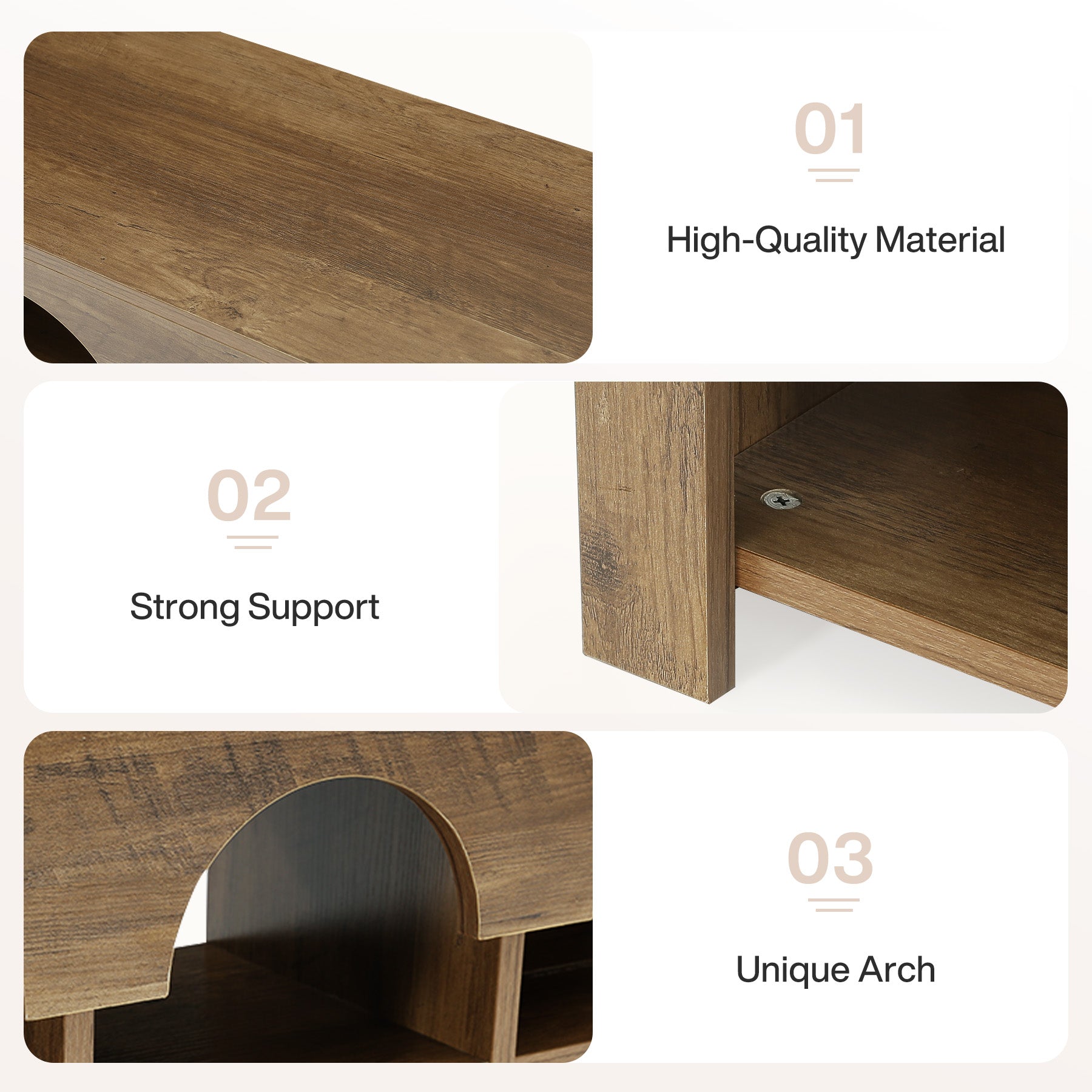 63" Entryway Bench, 2-Tier Narrow Shoe Storage Bench with Arched Cubbies