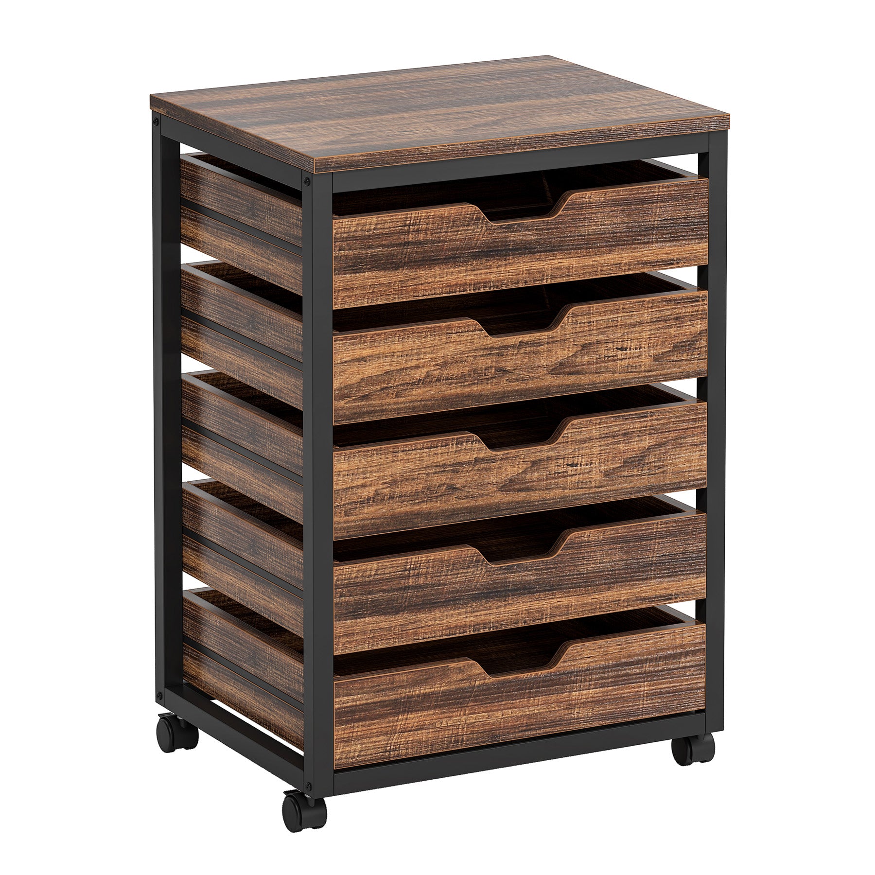 5/7 Drawer File Cabinet, Mobile Drawer Chest Storage Dresser Cabinet