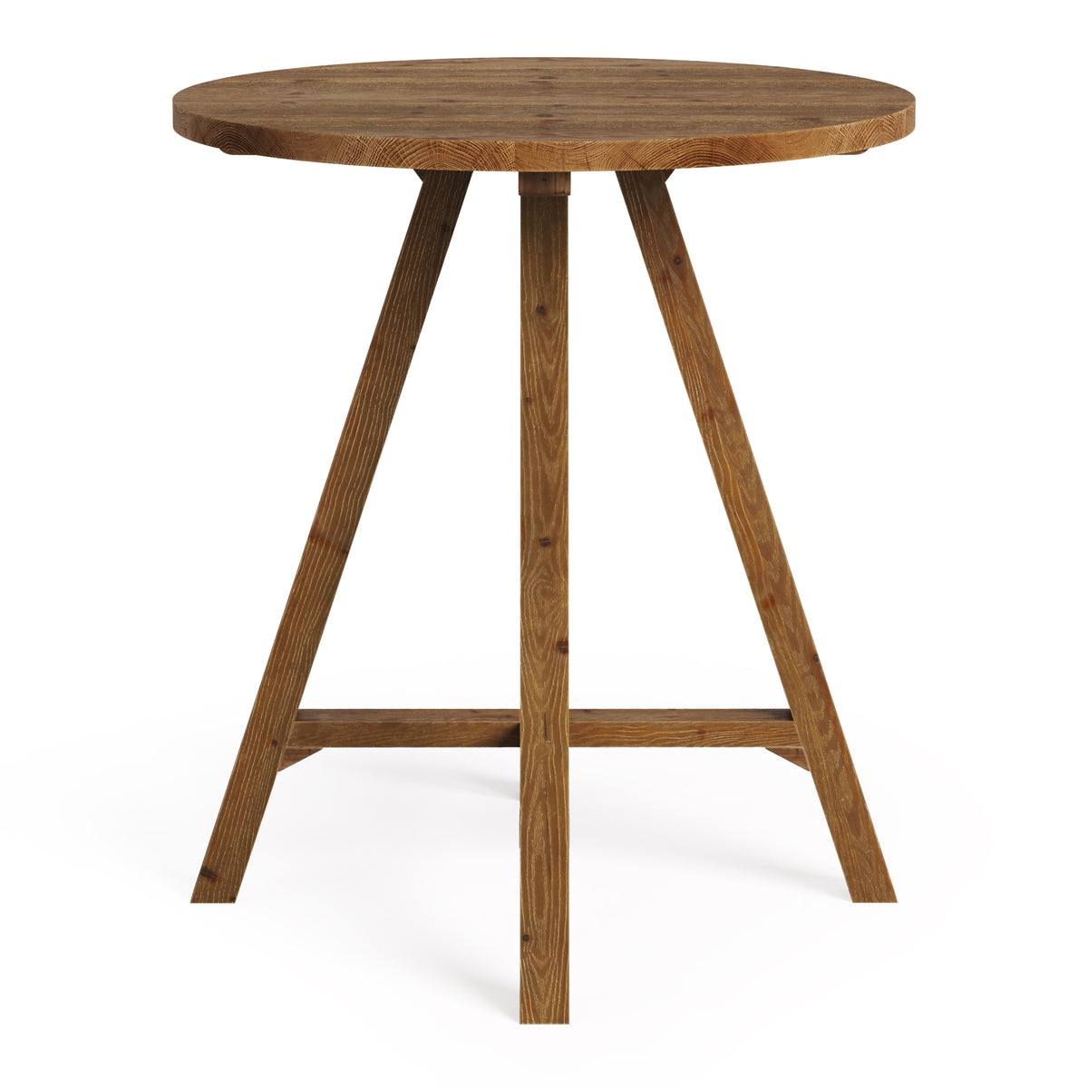 31.5" Round Bar Table, Solid Wood Pub Bistro Table