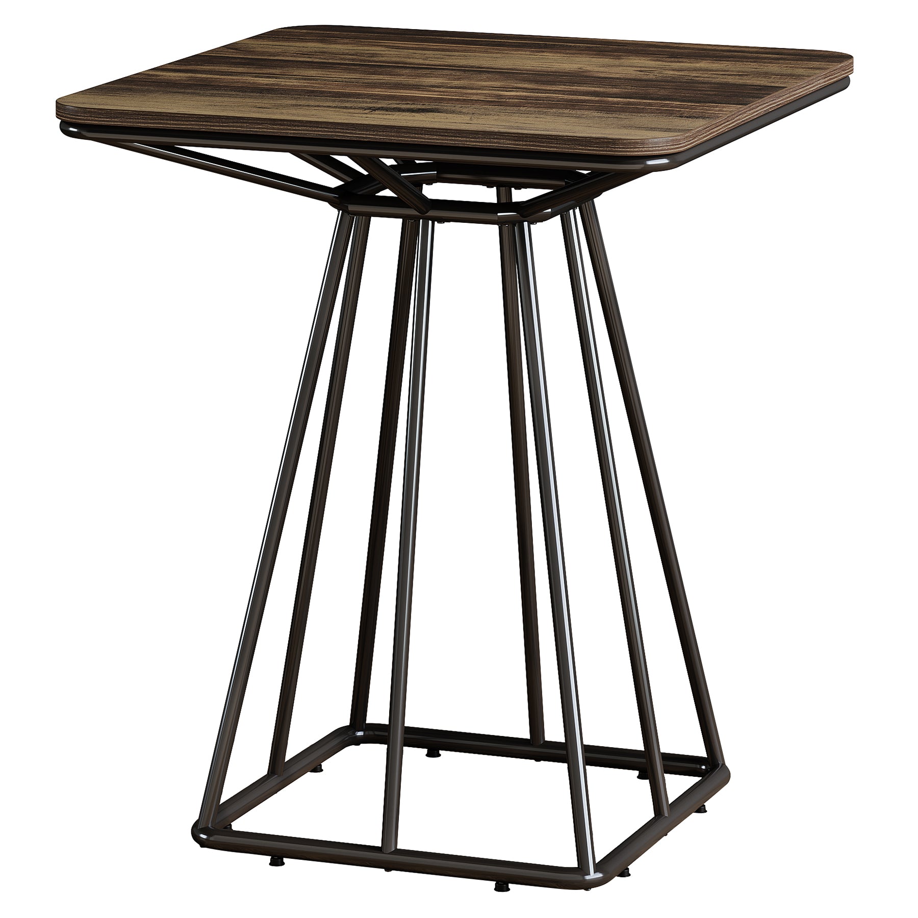 31.5" Square Bar Table, Industrial Counter Height Bistro Dining Tables