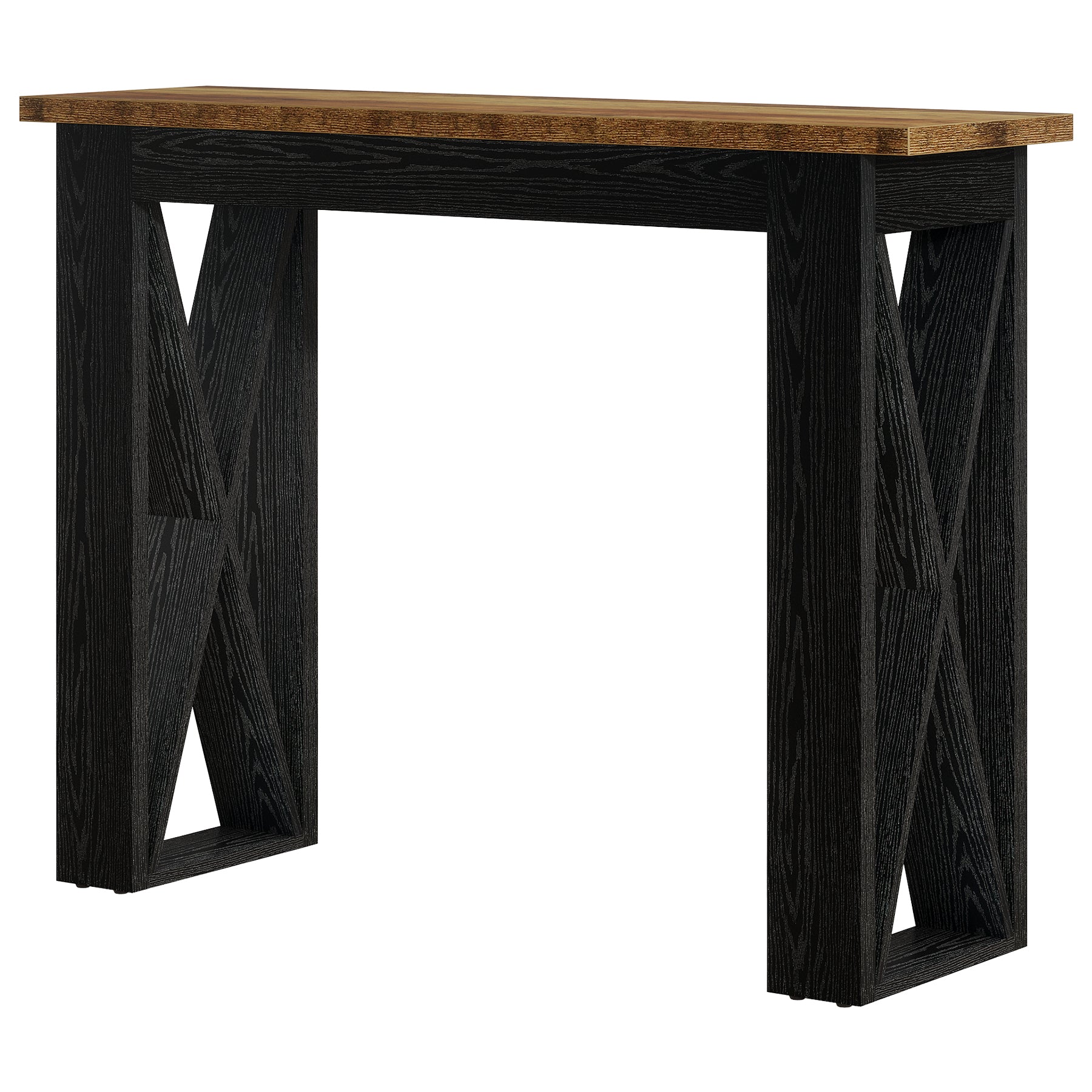41" Farmhouse Console Table, Narrow Sofa Table Behind Couch with X-Shaped Legs for Entryway & Hallway
