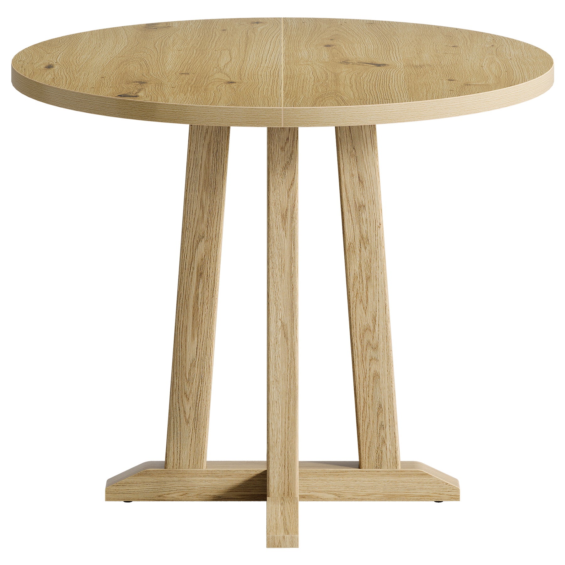 31.5" Round Dining Table, Small Kitchen Table with Sturdy Base for 2-4