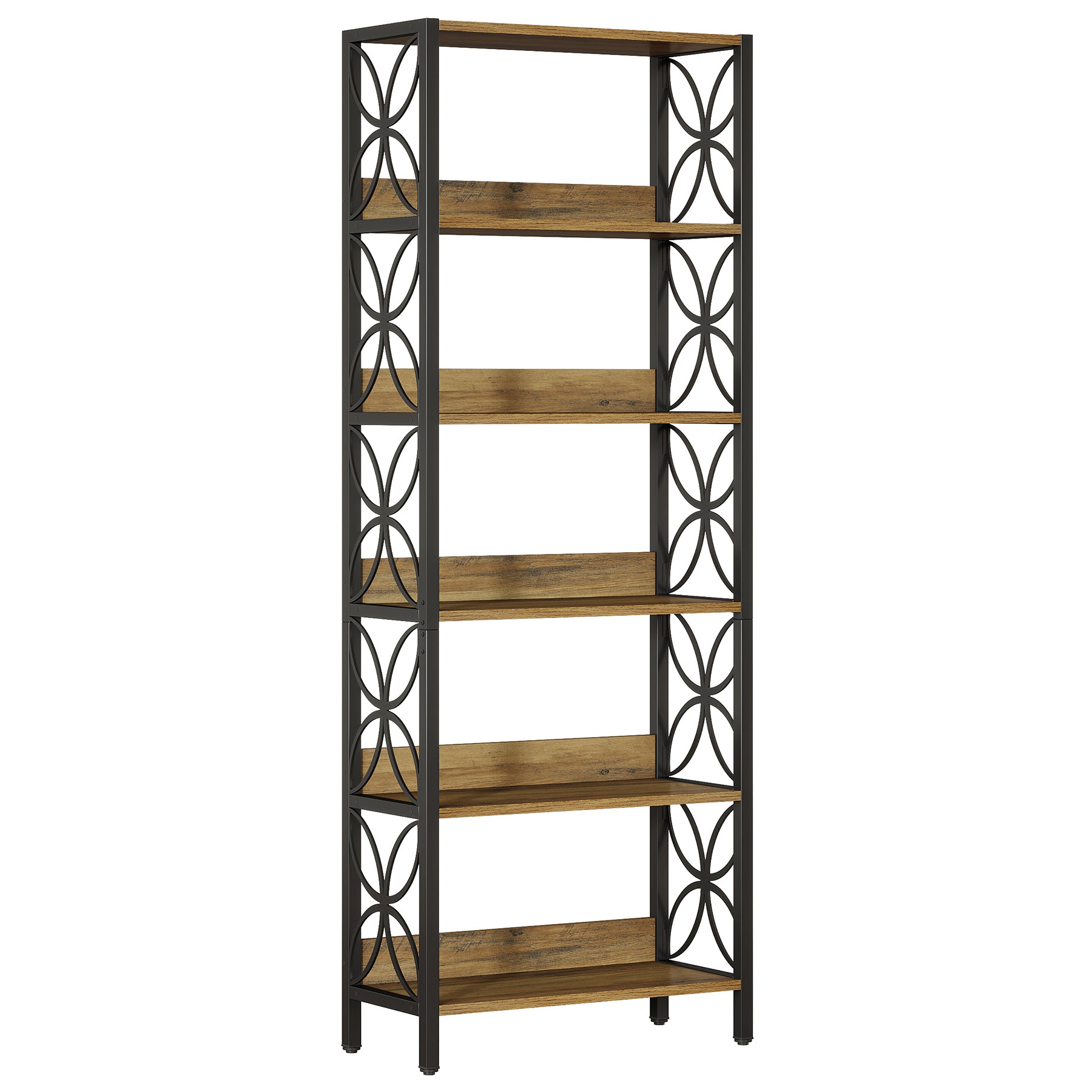 70.8" Bookcase, 6 - Tier Home Office Bookshelf Etagere Display Shelf Tribesigns