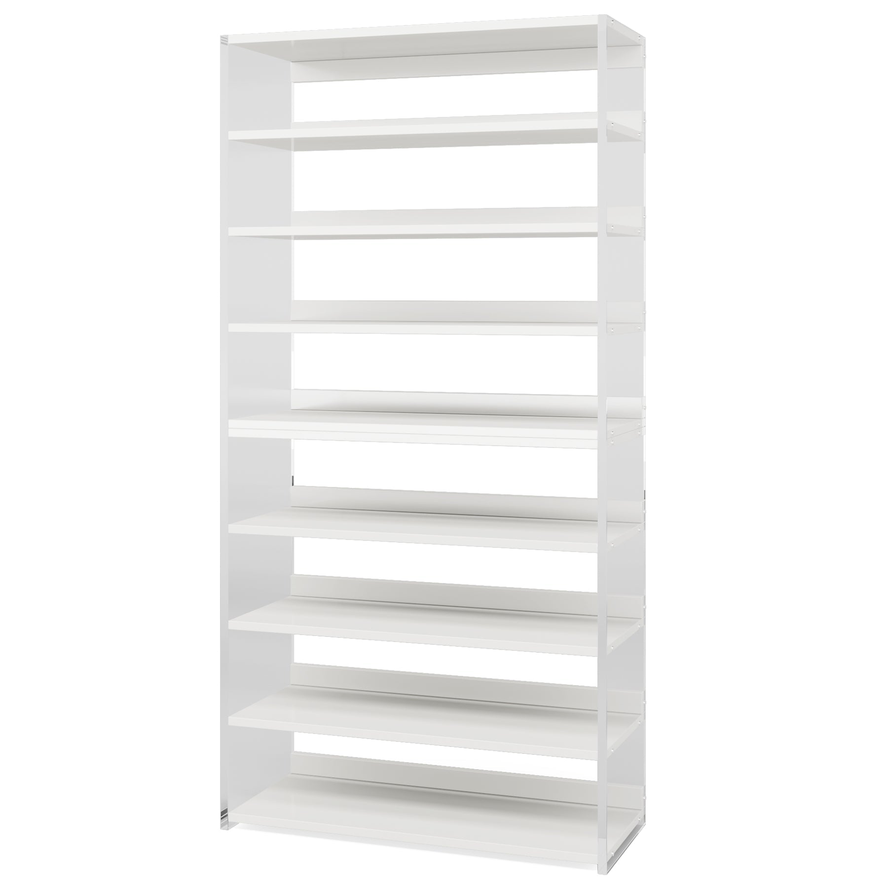 8 - Tier Bookshelf, Acrylic Bookcase Storage Display Shelf Tribesigns