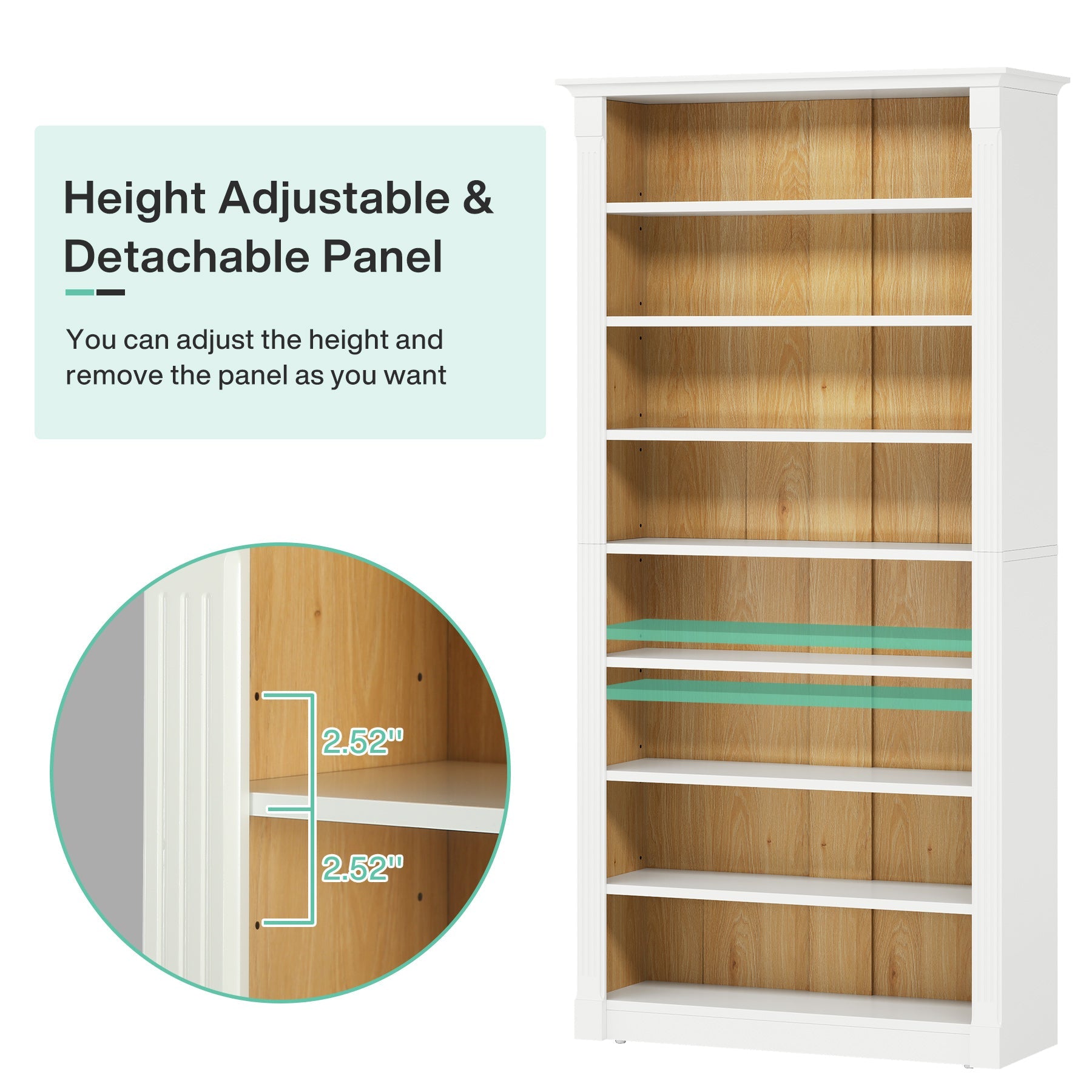 8-Tier Shoe Rack, Wooden Freestanding Shoe Storage Cabinet for 32-40 Pairs Tribesigns