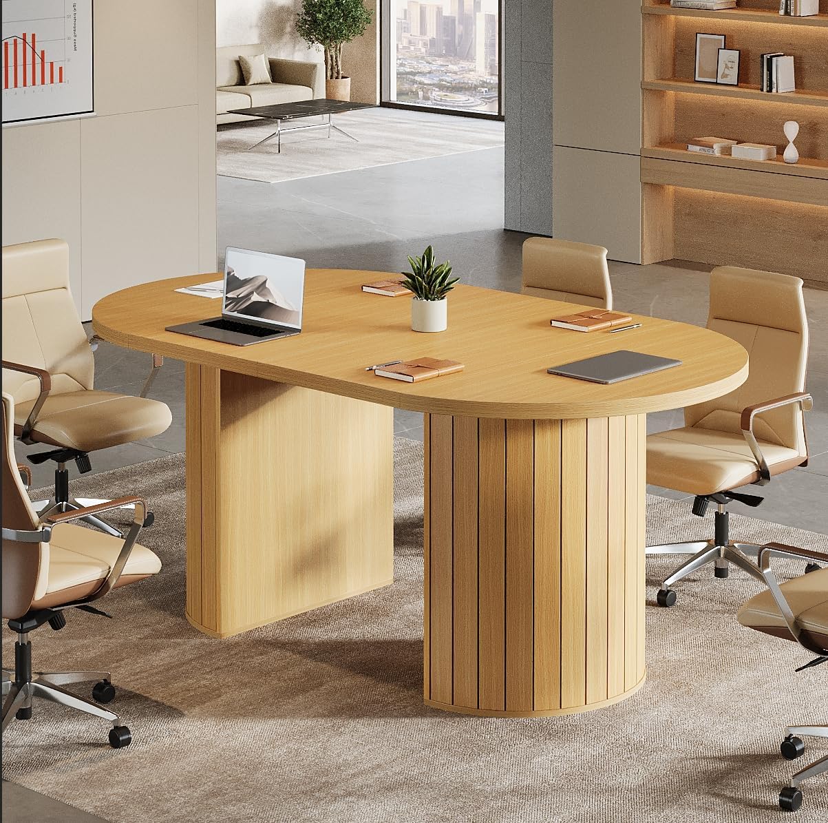 63" Executive Desk, Modern Home Office Desk 5ft Conference Table