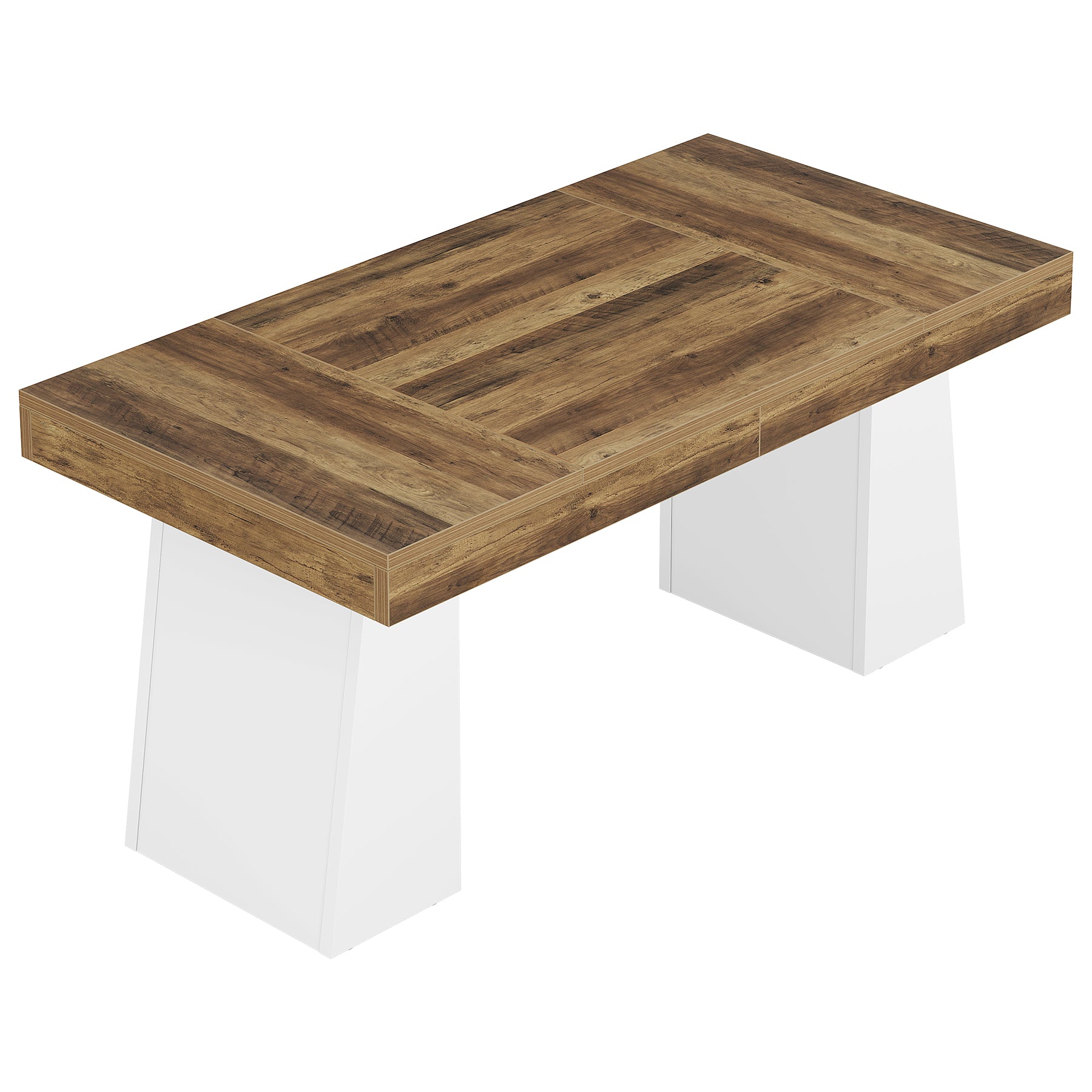 55" Executive Desk, Modern Wood Computer Desk Workstation Desk