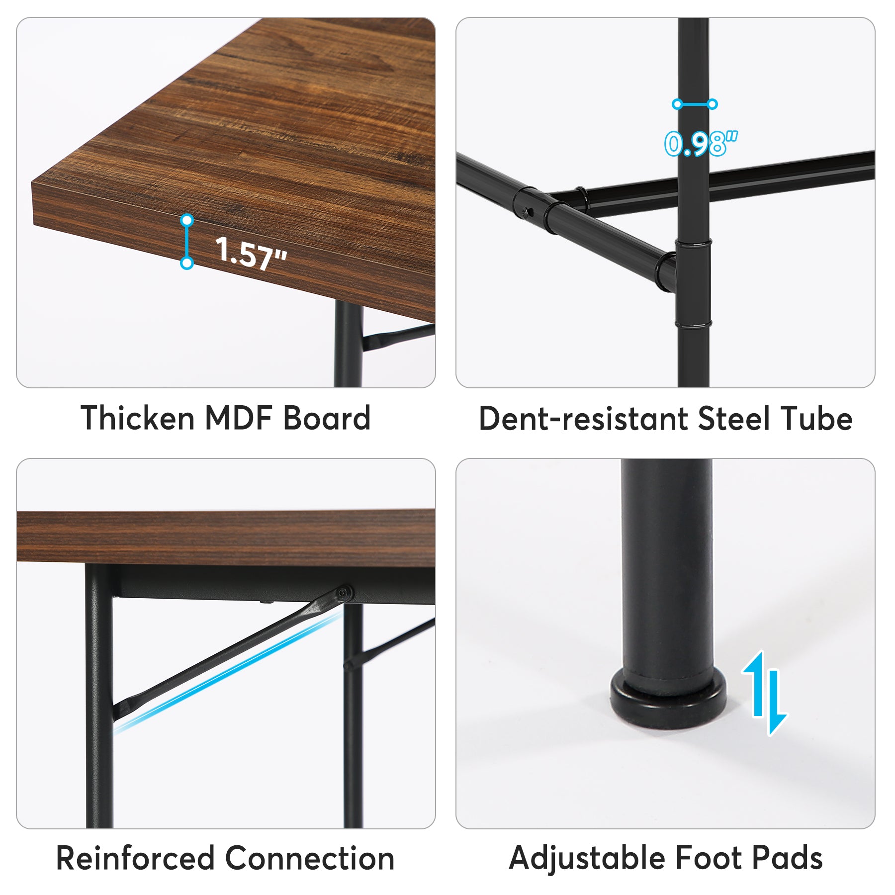 70.8" Industrial Dining Table Kitchen Table for 6-8 People Tribesigns