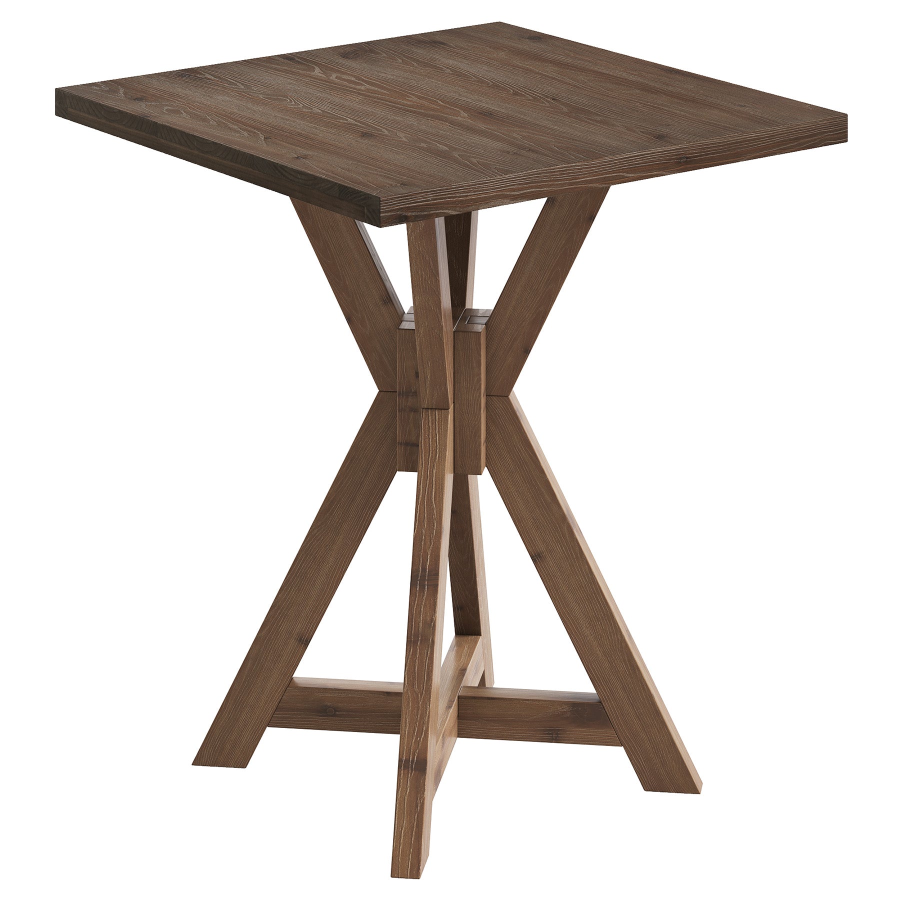 31.5" Square Bar Table, Solid Wood Counter-Height Pub Table for Kitchen, Home Bar