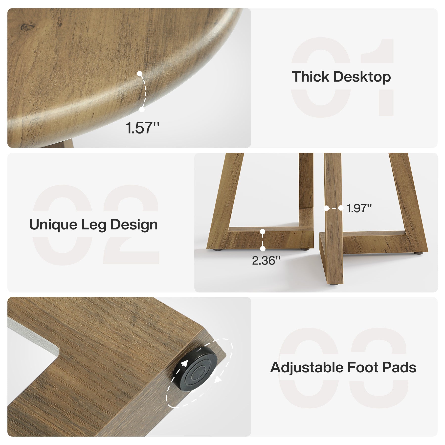 Round Dining Table for 2-4 People, 31.5" Kitchen Table for Dining Room