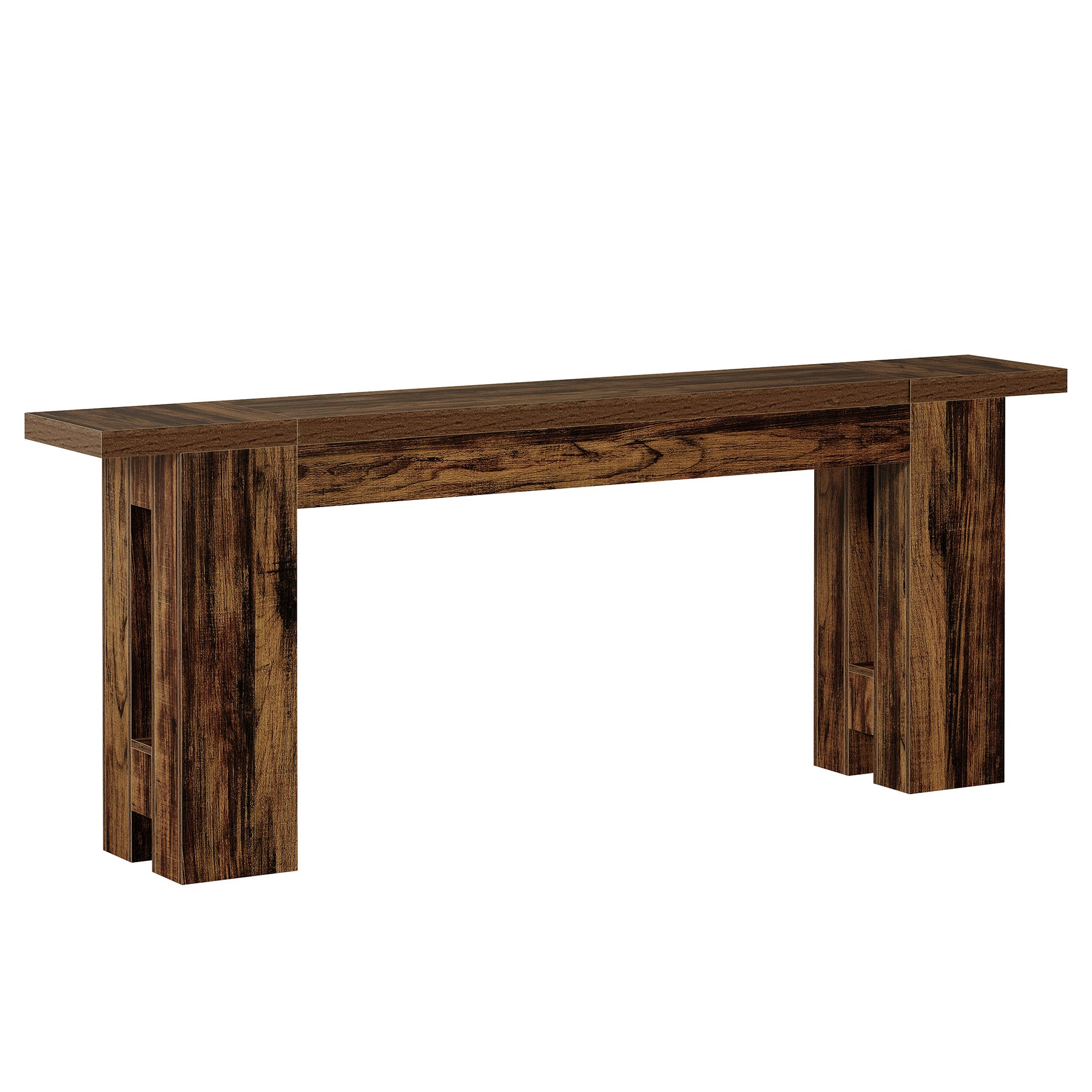 86.6" Long Console Table, Farmhouse Entryway Sofa Table Behind Couch for Hallway