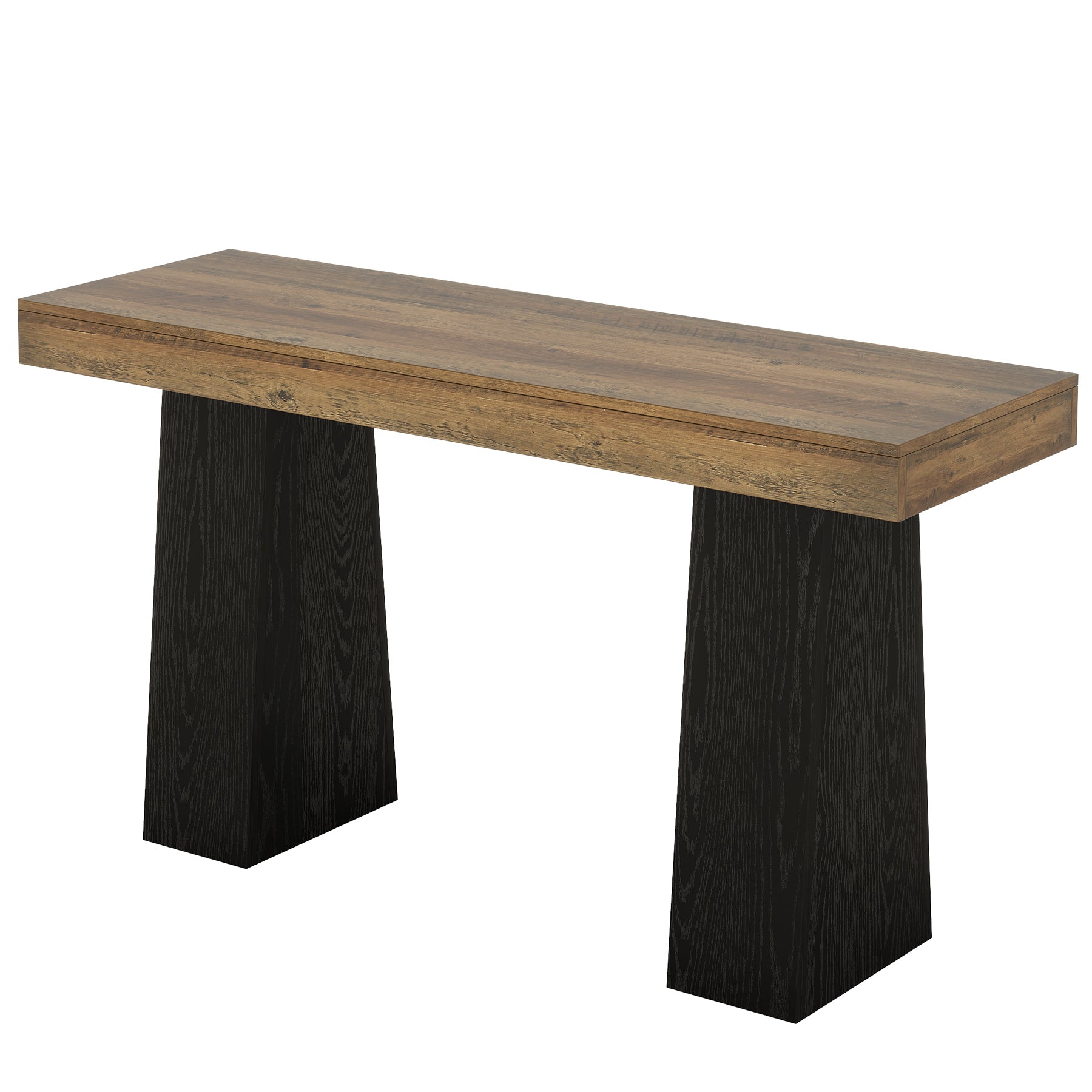 63" Bar Table, Rectangular Counter Height Pub Table with Thickened Tabletop