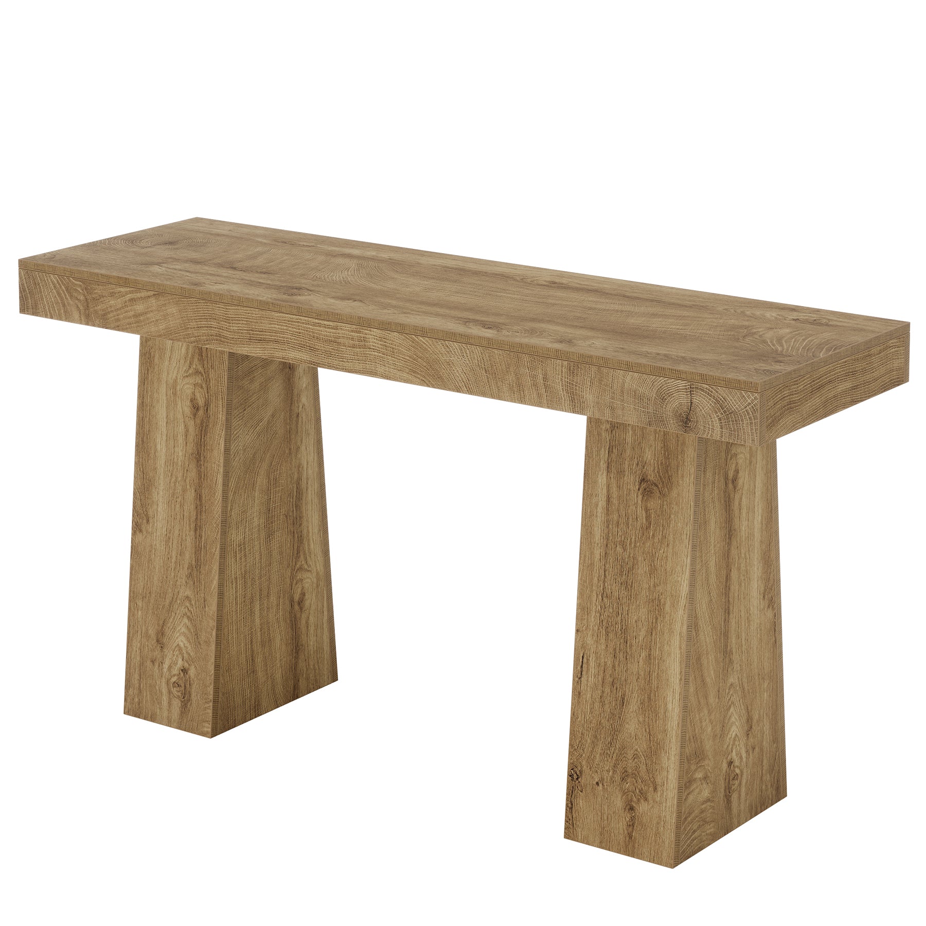 63" Bar Table, Rectangular Counter Height Pub Table with Thickened Tabletop