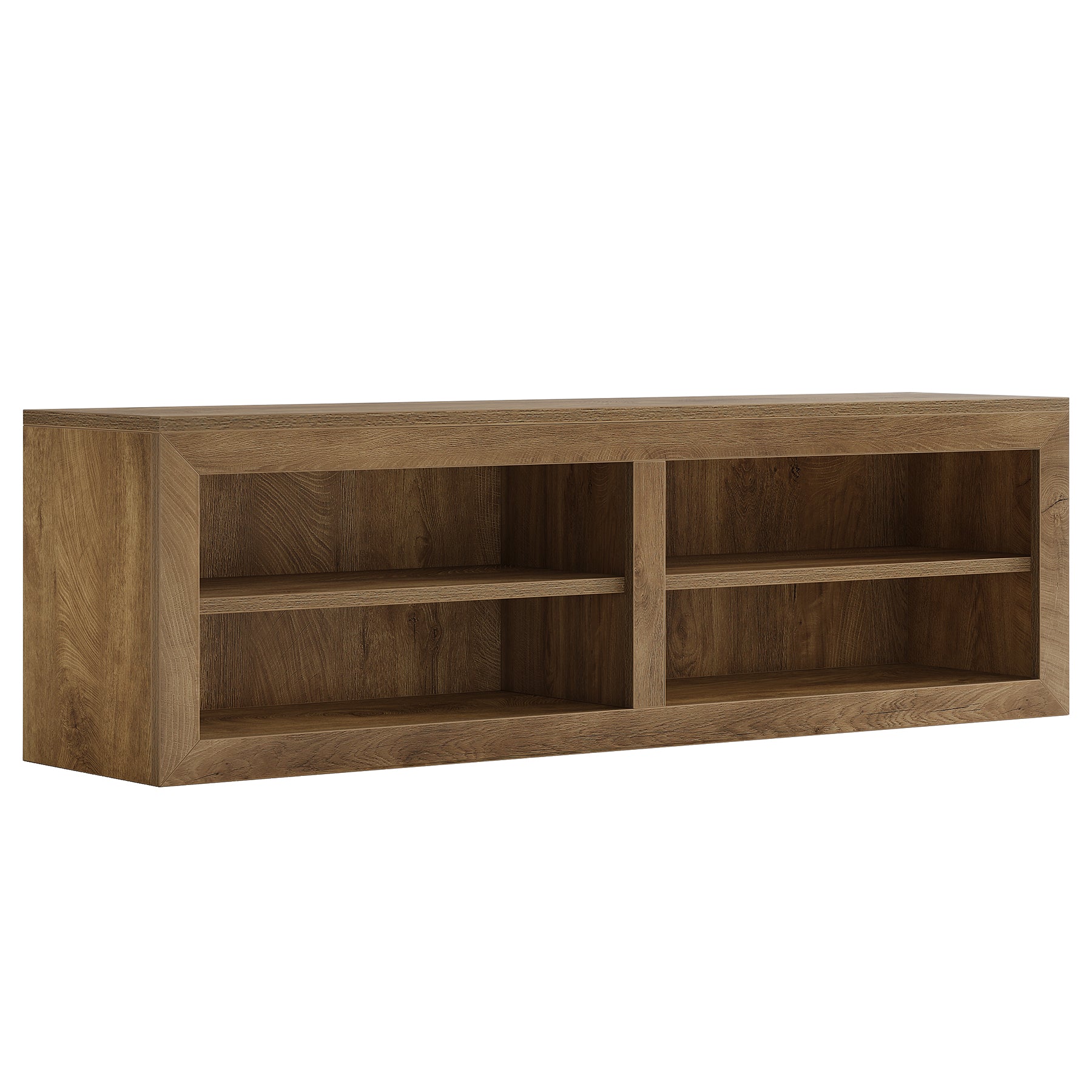 55" TV Stand for TVs up to 65", Modern Entertainment Center with 4 Open Shelves