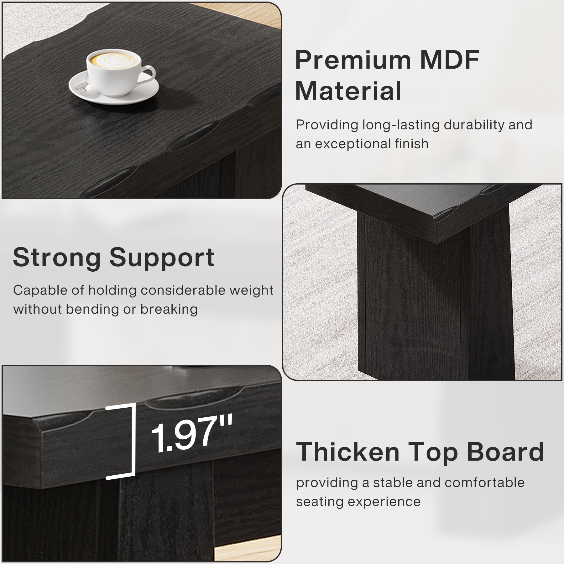 47" Entryway Bench, Wooden Dining Table Bench End of Bed Bench